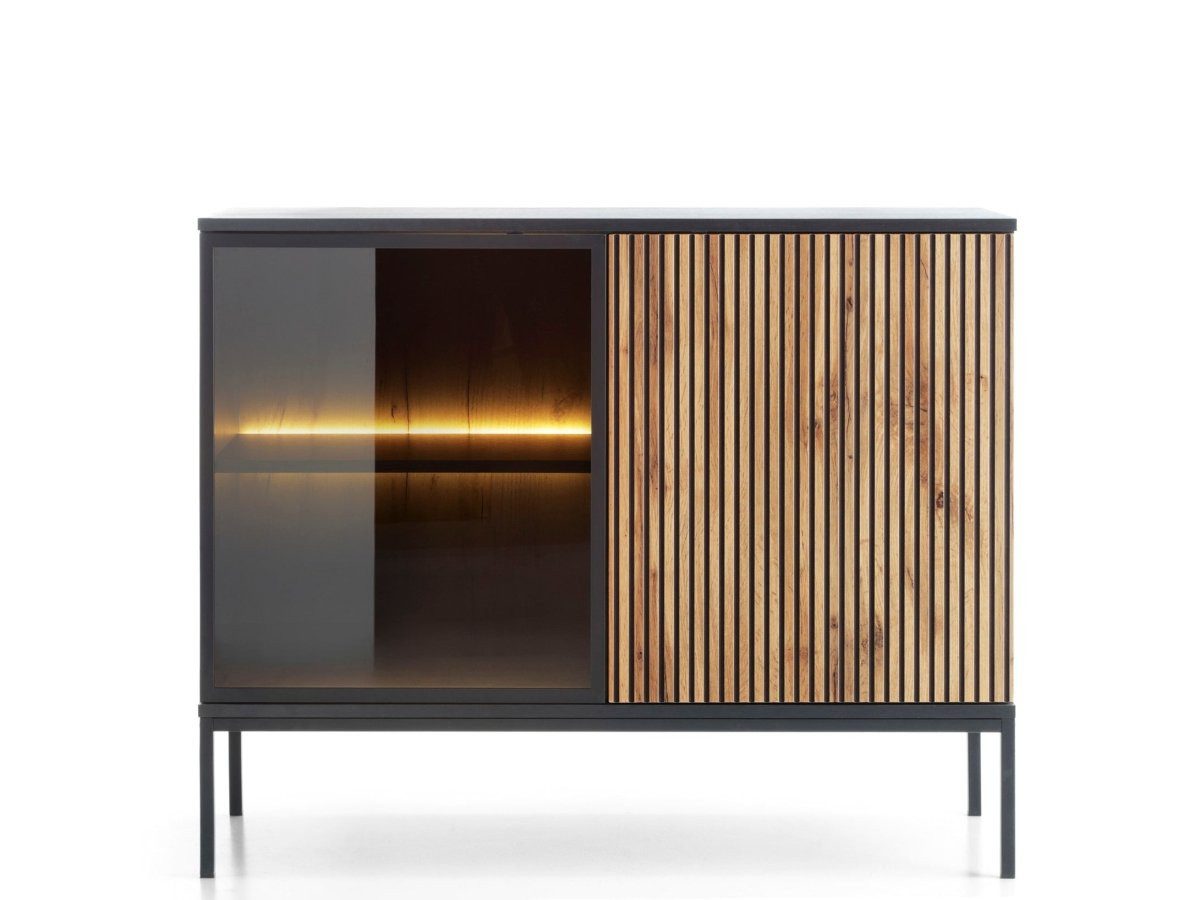 Luxusbetten24 Kommode Designer Kommode Nayra III, inklusive LED-Beleuchtung