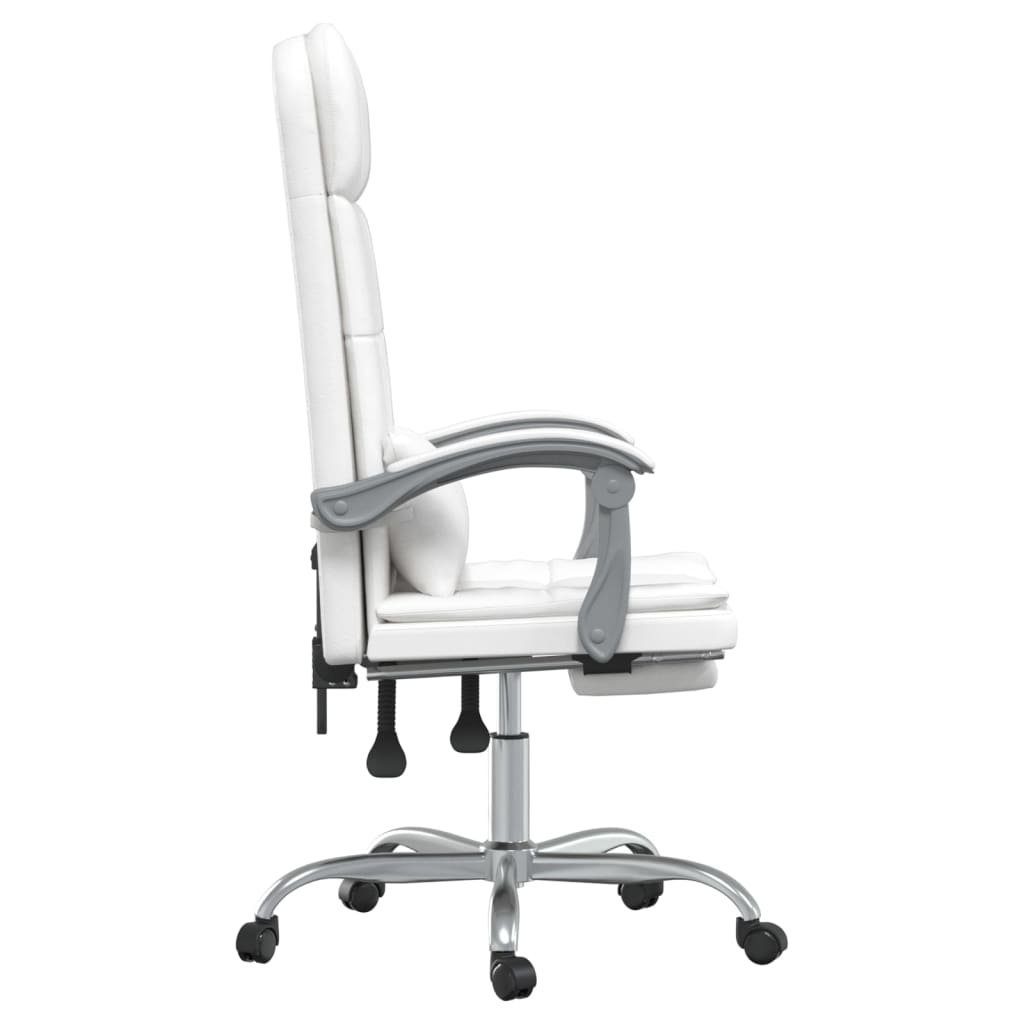 Bürostuhl (1 Weiß St) Kunstleder Bürostuhl Weiß Weiß | vidaXL mit Massagefunktion