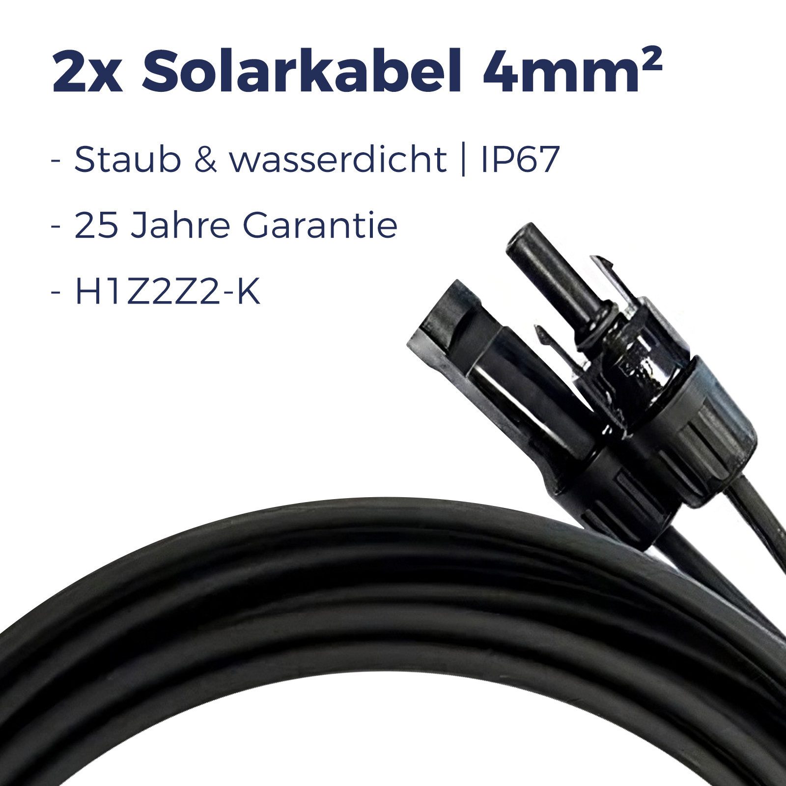 Kleines Kraftwerk Solarkabel, (1.5 cm), PV Kabel, Solarstecker, Solar Verlängerungskabel