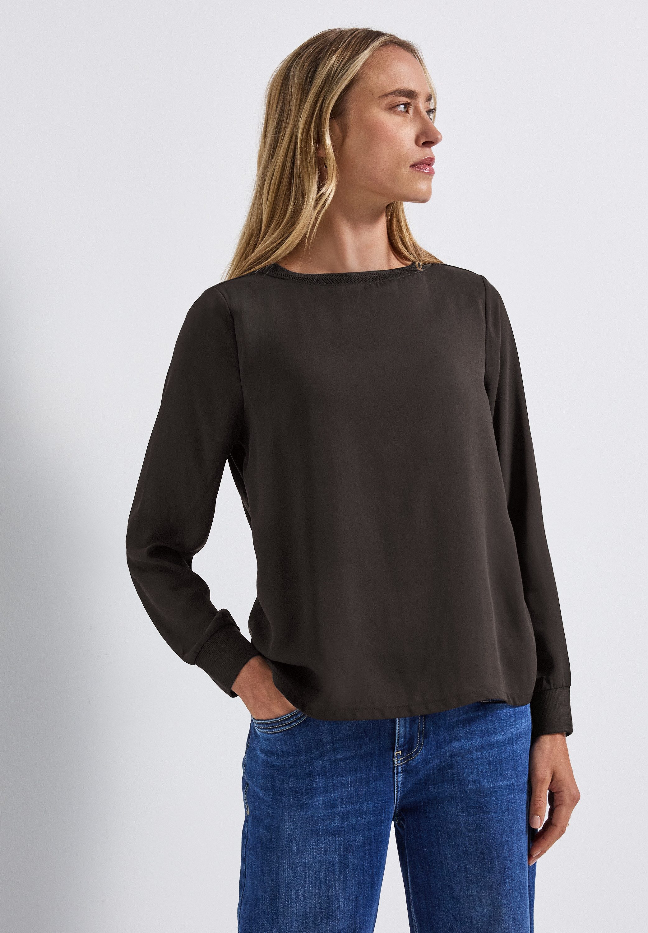 STREET ONE Langarmshirt mit U-Boot-Ausschnitt günstig online kaufen