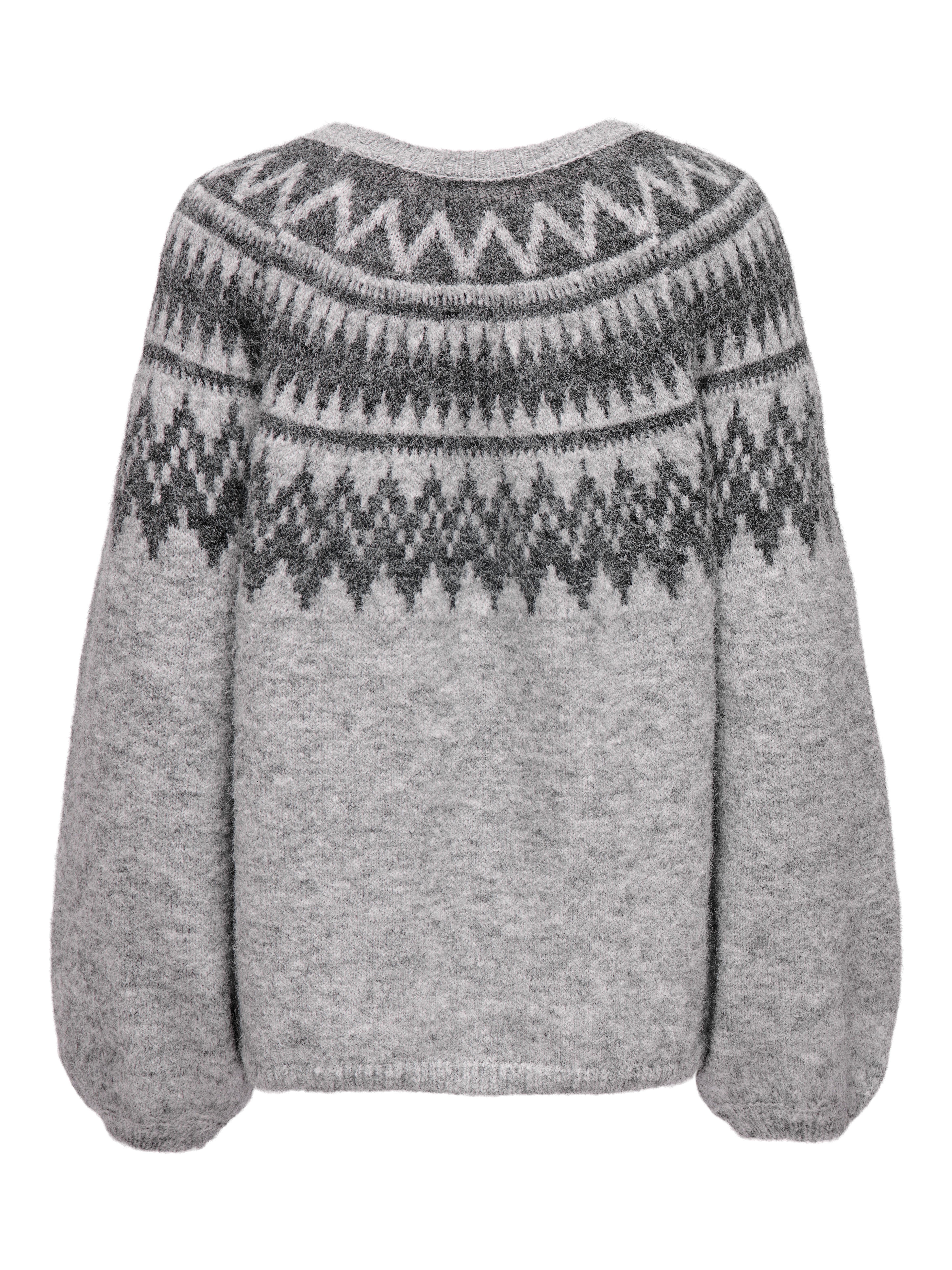 ONLY Strickpullover ONLREYKJA LS O-NECK KNT mit Wolle und Stretchanteil
