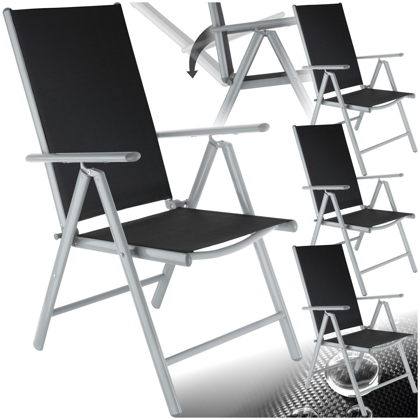 tectake Gartenstuhl Marilena (Set, 4 St), günstig online kaufen