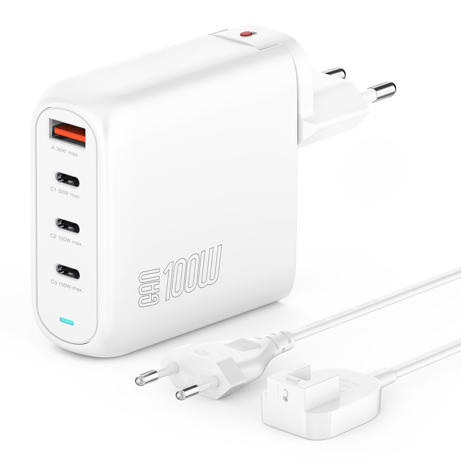 Ladegerät GaN Flex Pro 100W 3 USB-C+1 USB-A USB-Ladegerät
