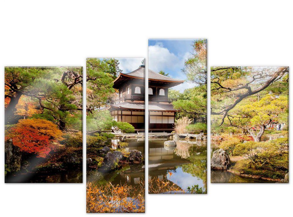 Wall-Art Mehrteilige Japanischer (Set, 4 (4-teilig), Bilder Tempel St)
