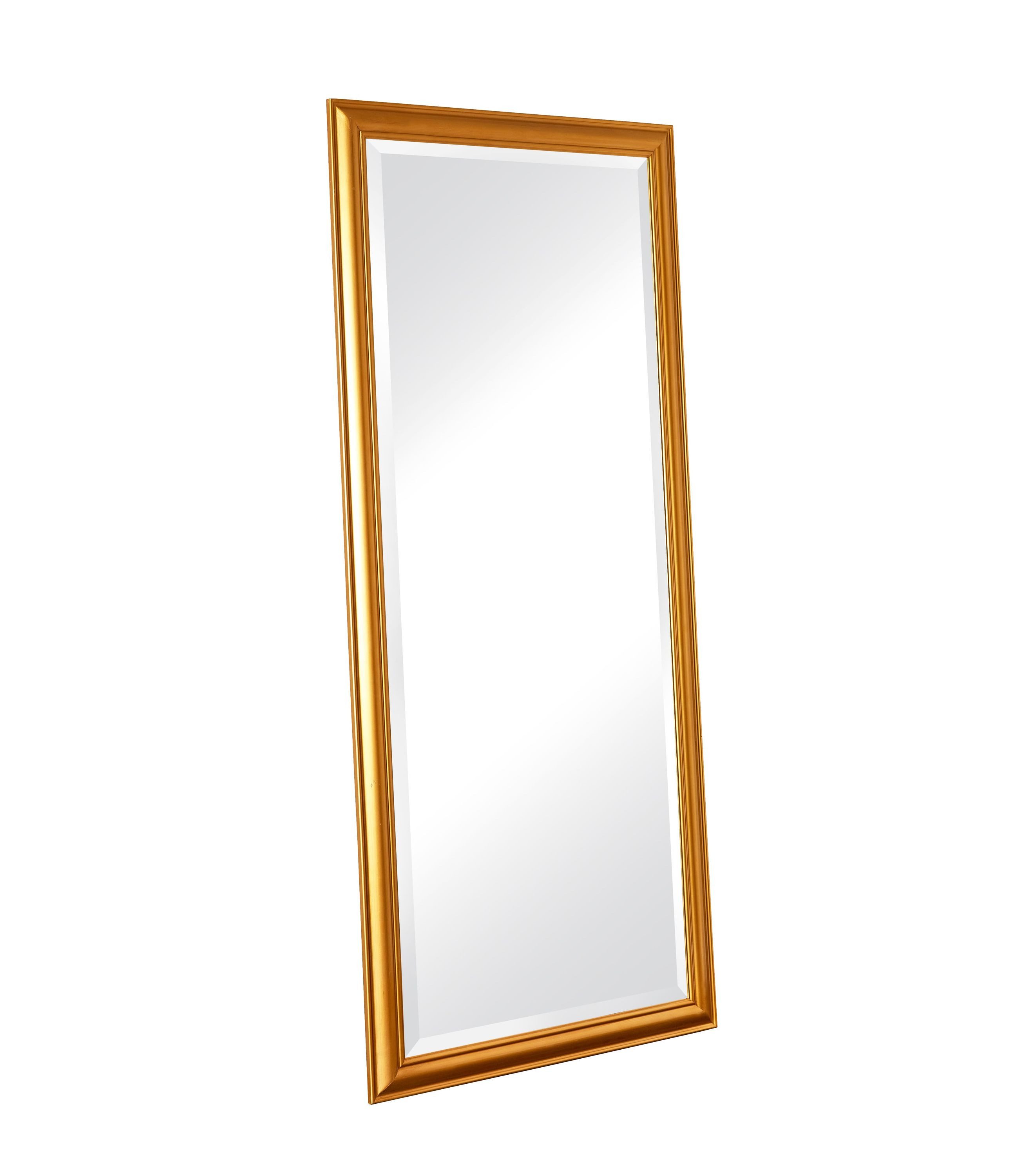 LC Home Spiegel LC Home Wandspiegel Spiegel Schlicht Gold ca. 180x80cm