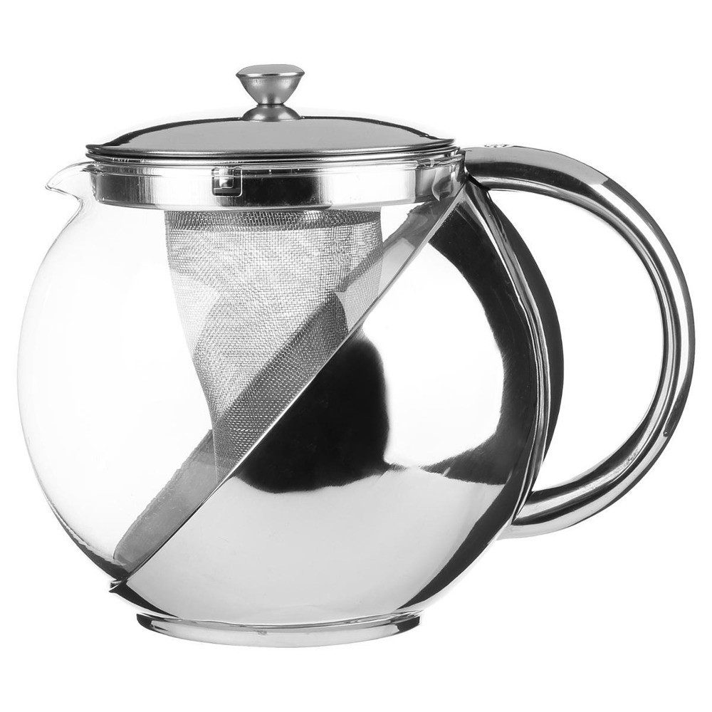 Secret de Gourmet Kanne Tekanne mit Filtereinsatz 1100 ml - verchromt, (einzeln)