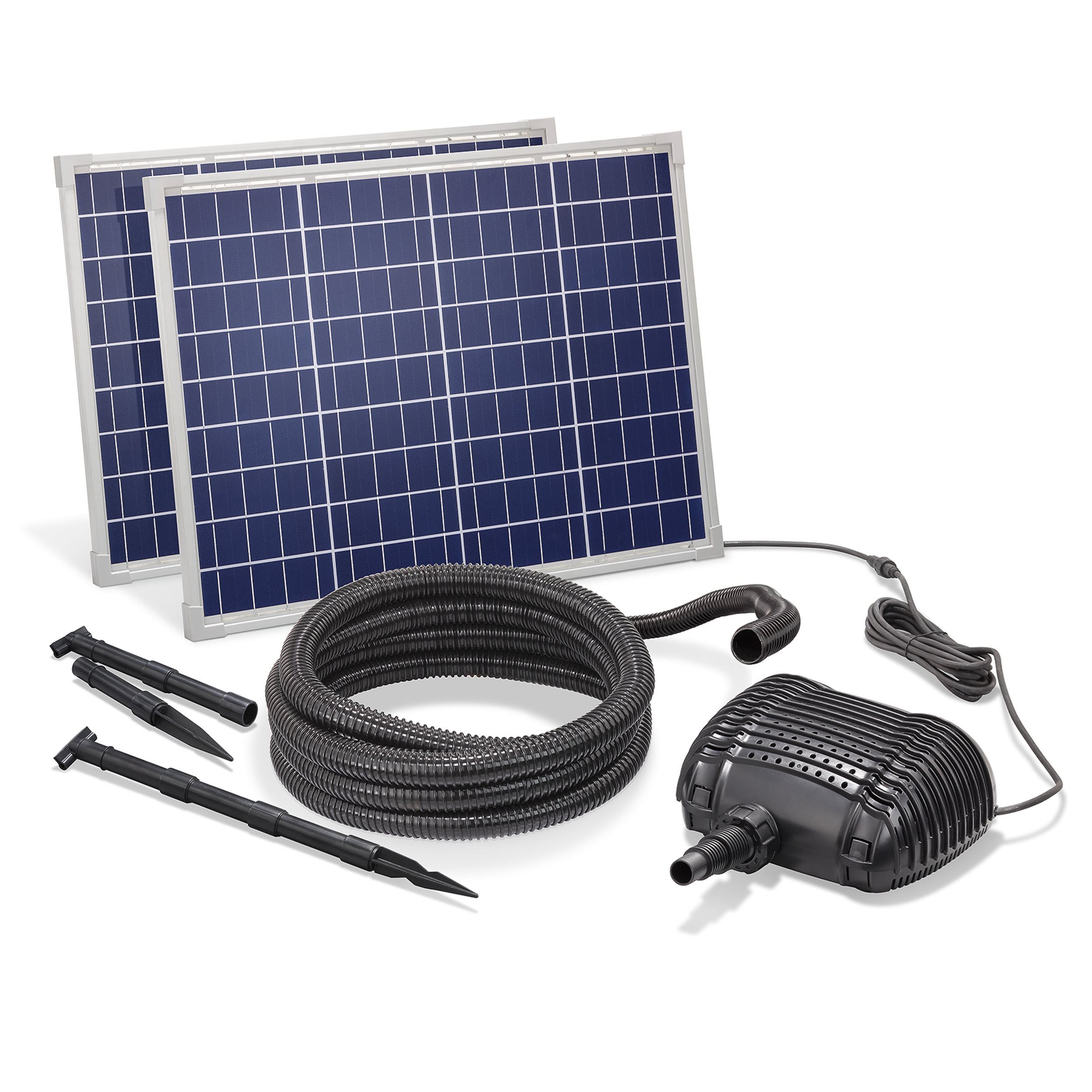 esotec Bachlaufpumpe 100/3400 Solar Bachlauf-Set Waterfall, 3400l/h, 2 x 50Wp 101968 (Komplettset)