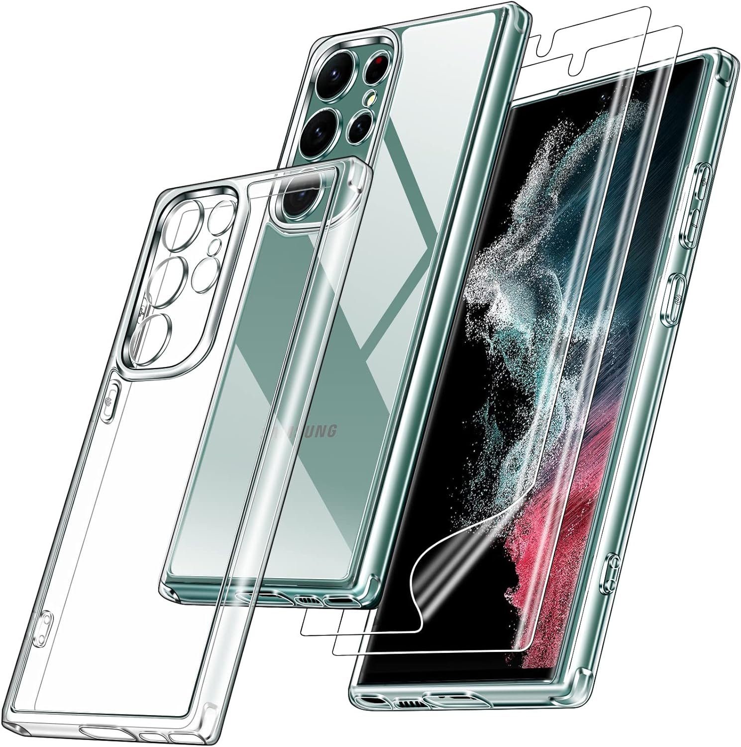 MORRENT Handyhülle Samsung Galaxy S24 Ultra Hülle mit panzerglas, stoßfestes Case