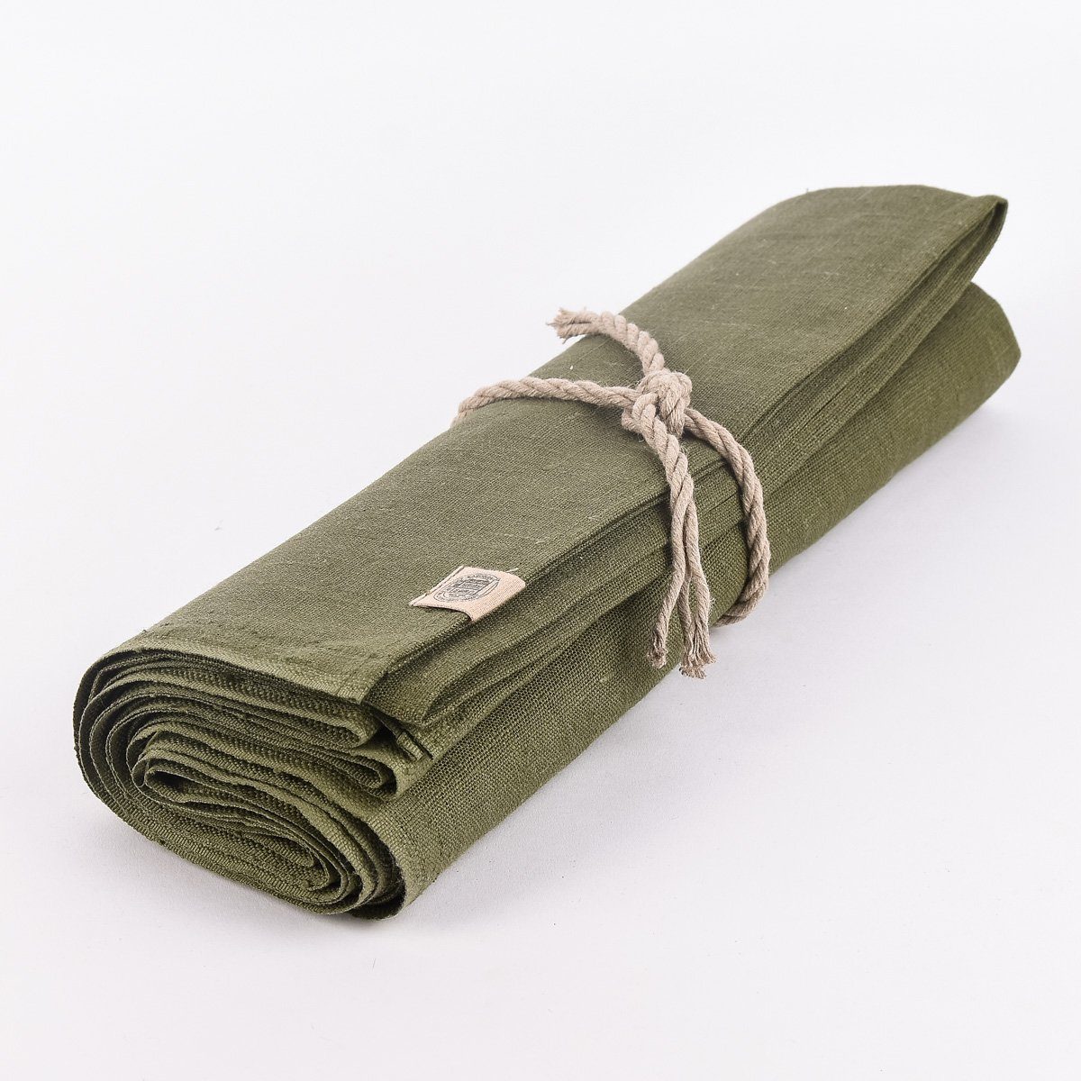 KARDELEN Tischdecke Leinentischdecke Tischdecke Erik 150x250cm oliv grün