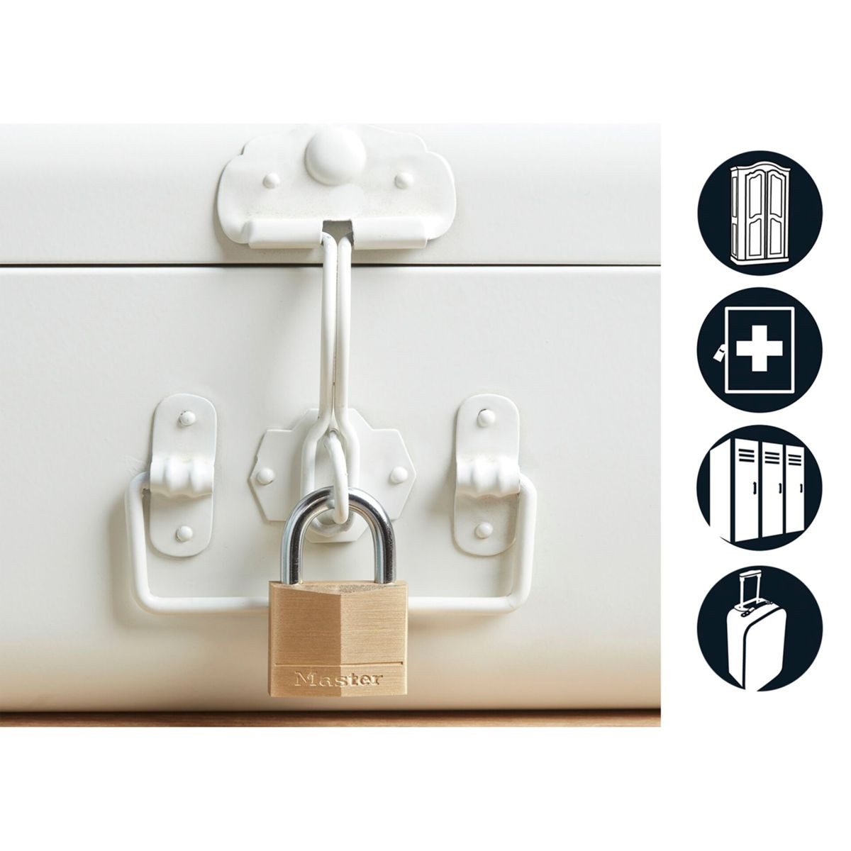 Master Lock Vorhängeschloss aus gehärtetem Stahl 22mm 140EURD Diebstahlalarm