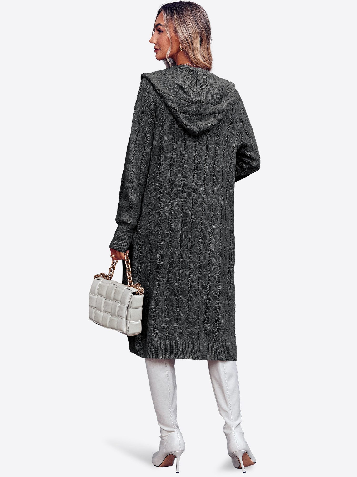 Imily Bela Cardigan Damen Langarm Strickjacke mit Kapuze (Packung, 1-tlg., günstig online kaufen