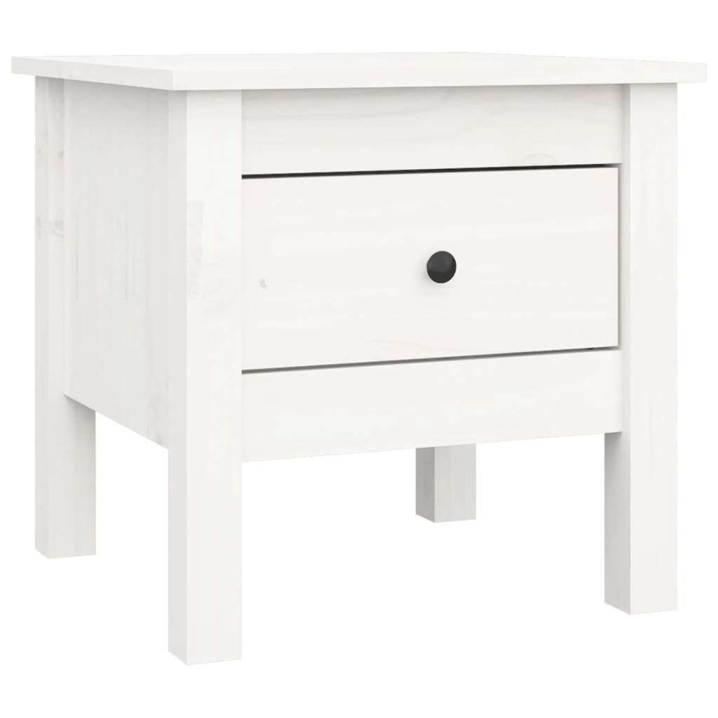 furnicato Beistelltisch Weiß 40x40x39 cm Massivholz günstig online kaufen