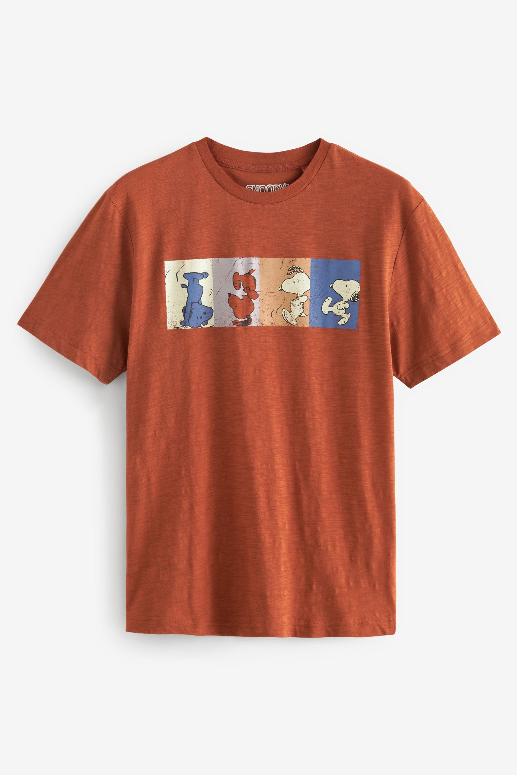 Next T-Shirt Offizielles T-Shirt Snoopy (1-tlg) Rust Brown