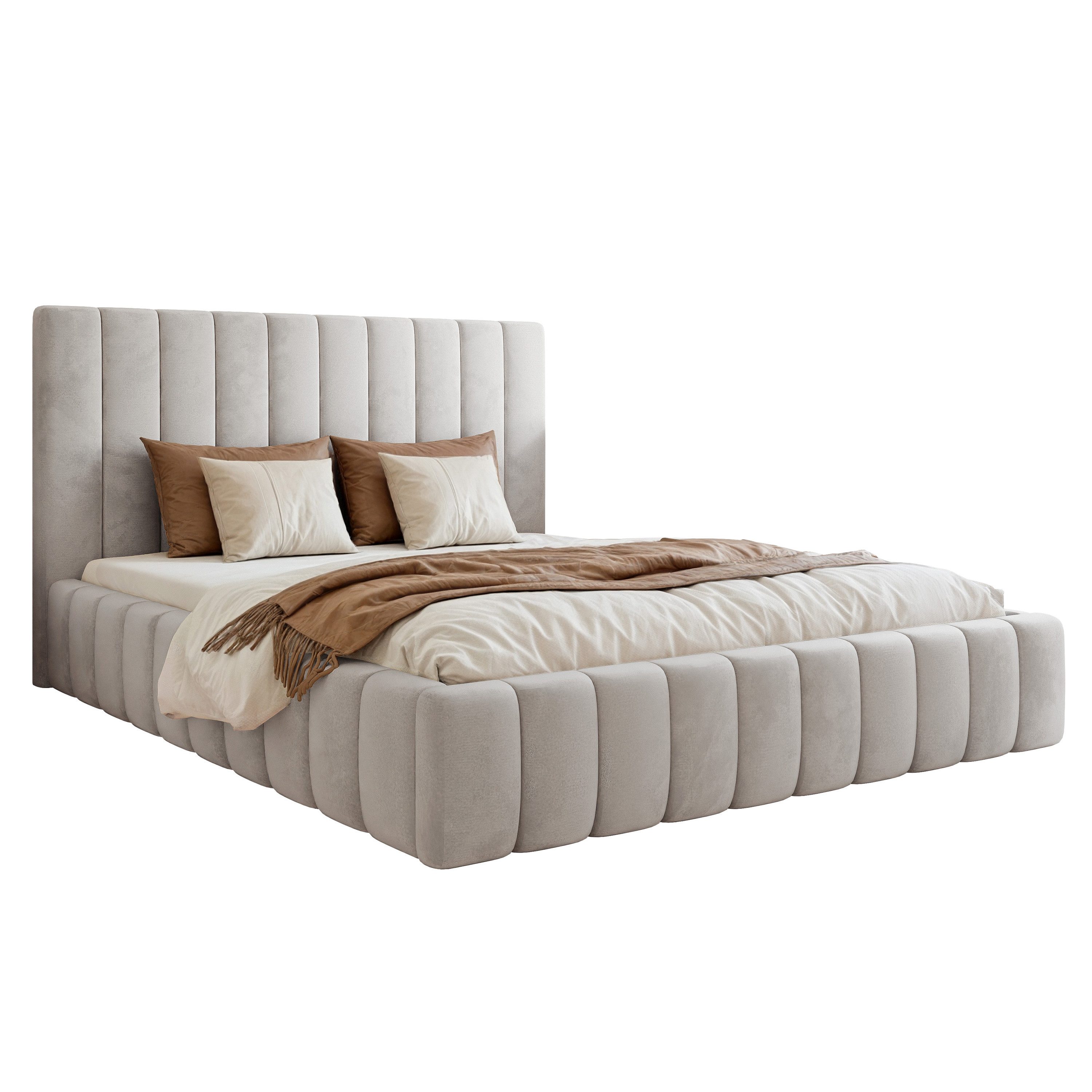 Goldstoff Polsterbett Luxuriöses Schlafzimmerbett mit elegantem günstig online kaufen