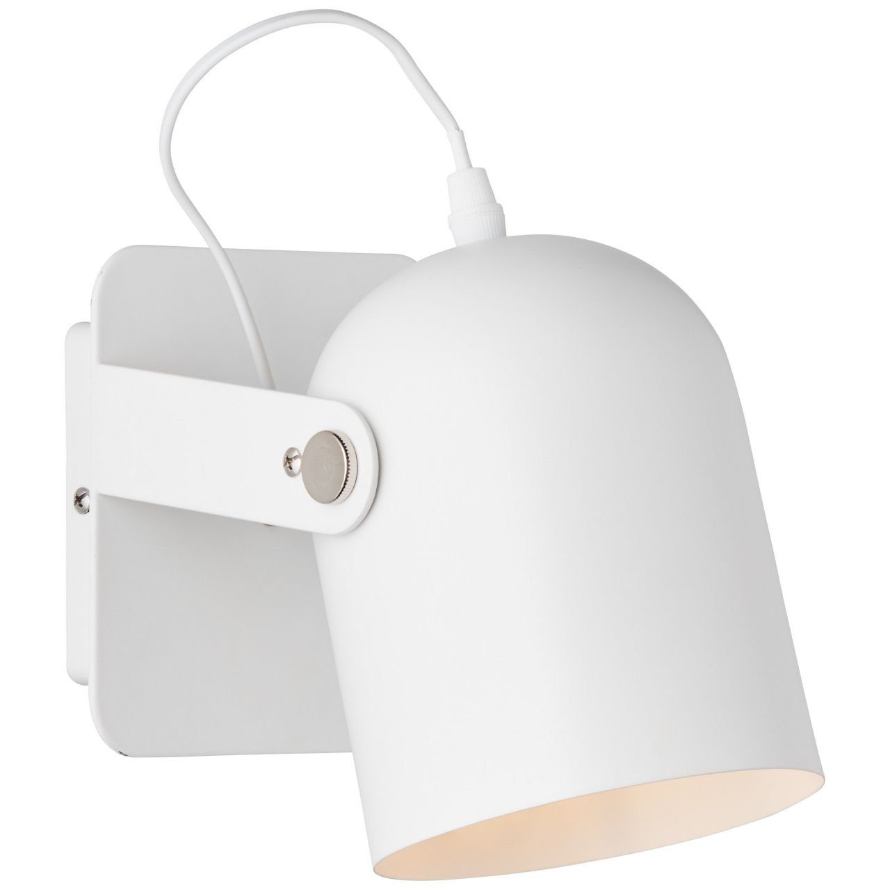 Brilliant Wandleuchte Yan, Lampe Yan Wandspot Schalter weiß 1x A60, E27, 30W, geeignet für Norm