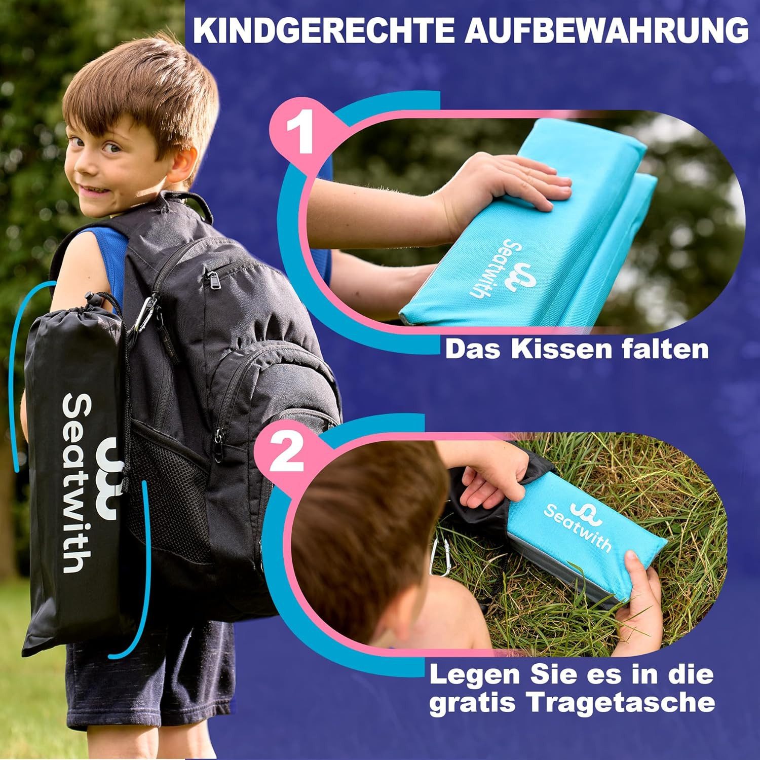 Seatwith Sitzkissen faltbar - Kinder Outdoor günstig online kaufen