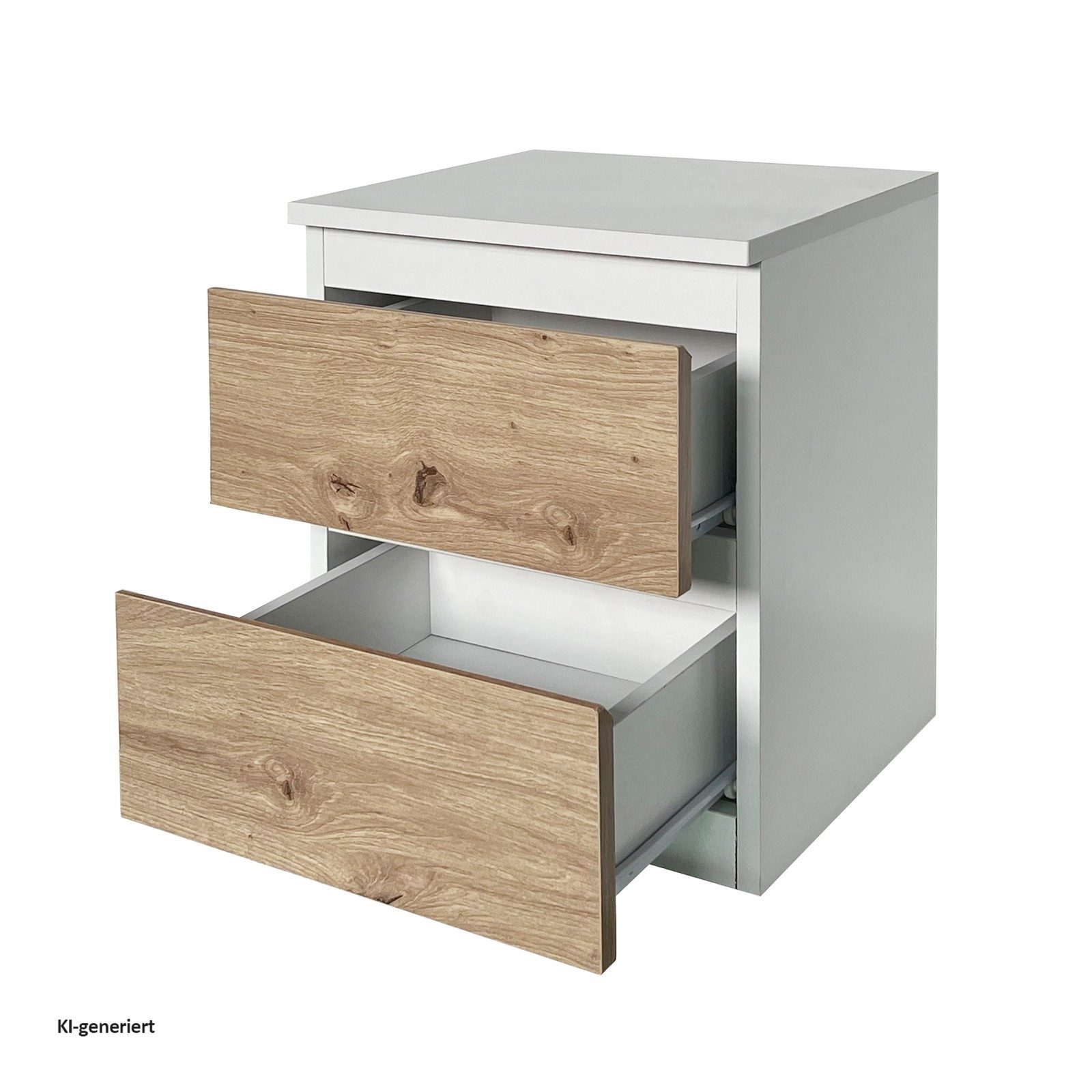 HTI-Living Nachtkommode Nachtkommode 2 grifflose Schubladen (Stück, 1 St., 1 Nachtkommode), Nachtschrank Nachttisch – Bild 3 von 4