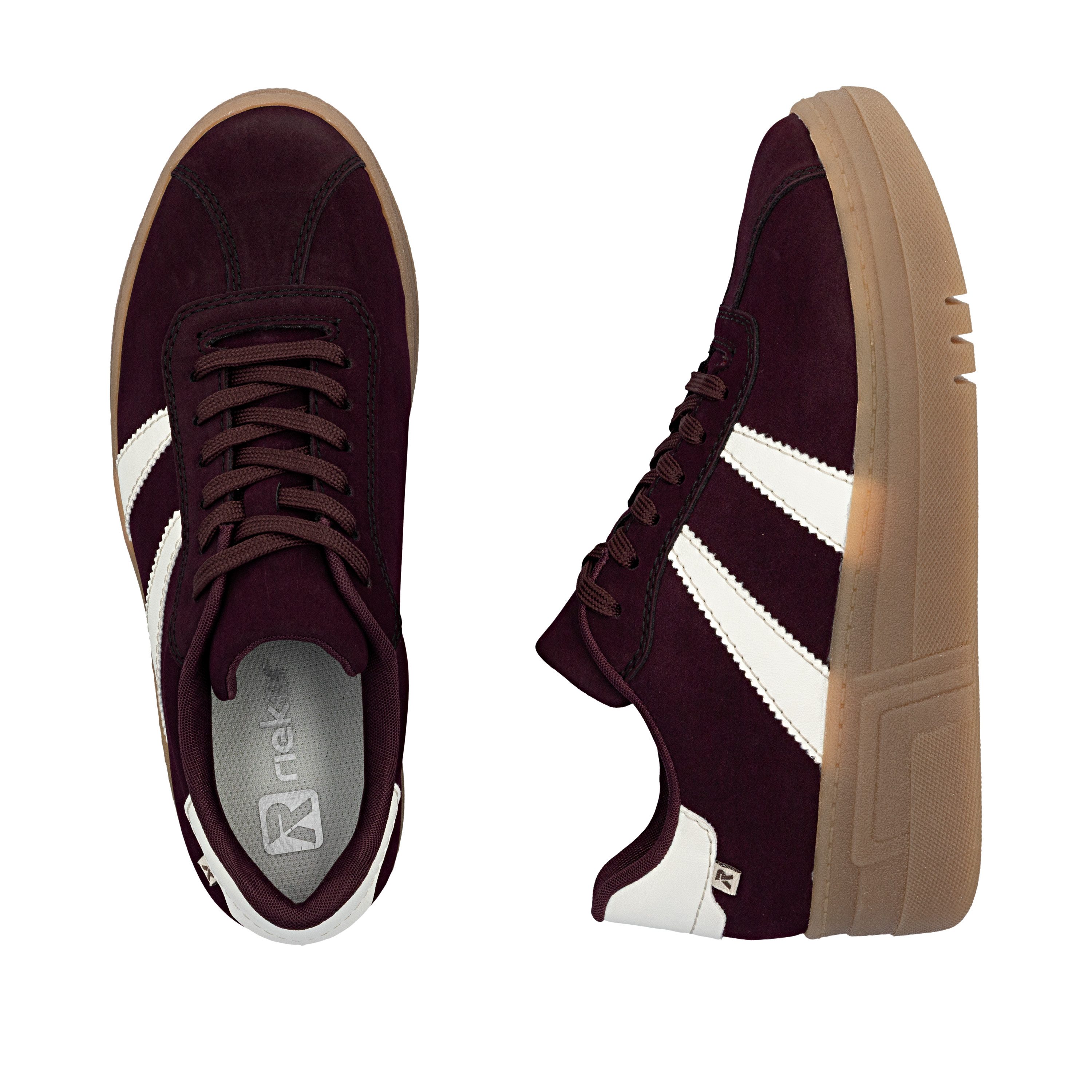 Rieker Plateausneaker Basket-Sneaker, Retro-Sneaker, Schnürschuh mit weichem Schaftrand