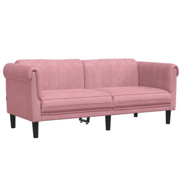 vidaXL Sofa Sofa 2-Sitzer Rosa Samt