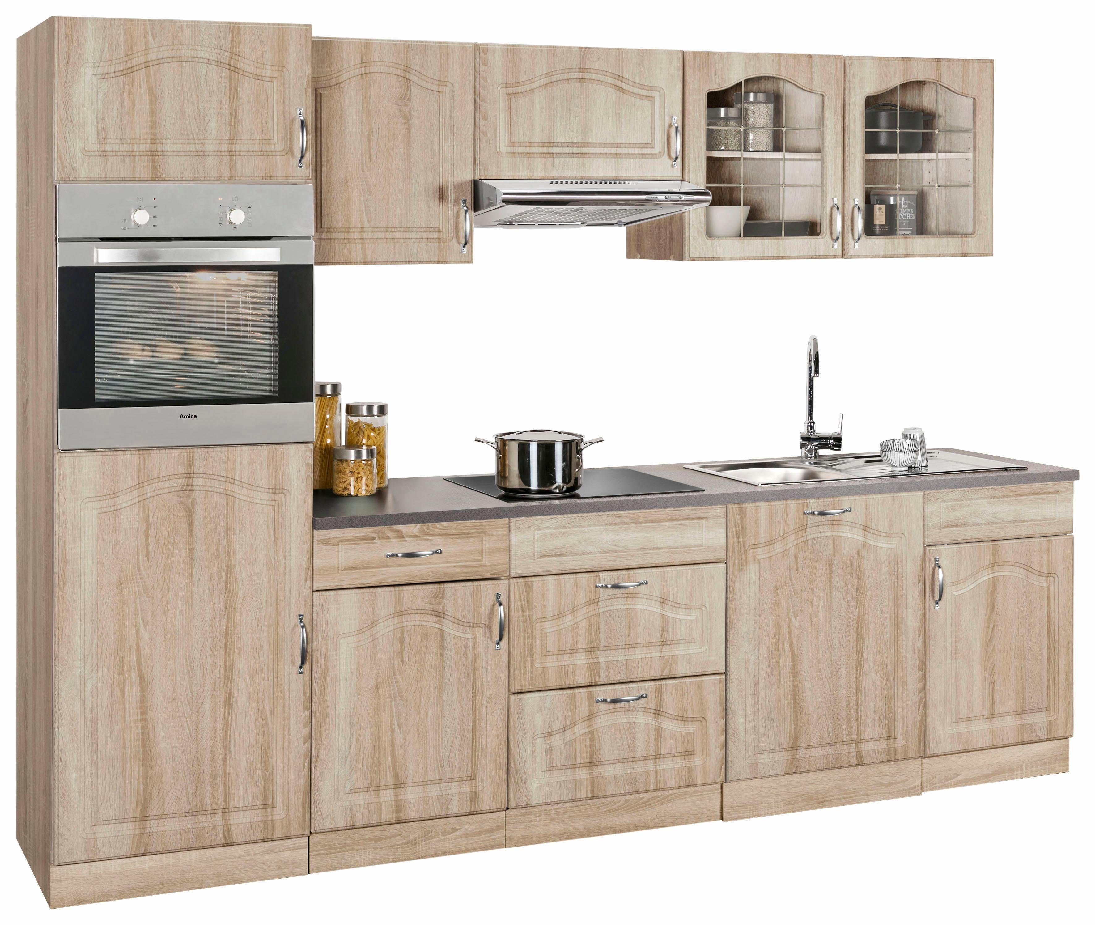 wiho Küchen Küchenzeile Linz, mit E-Geräten, Breite 280 cm