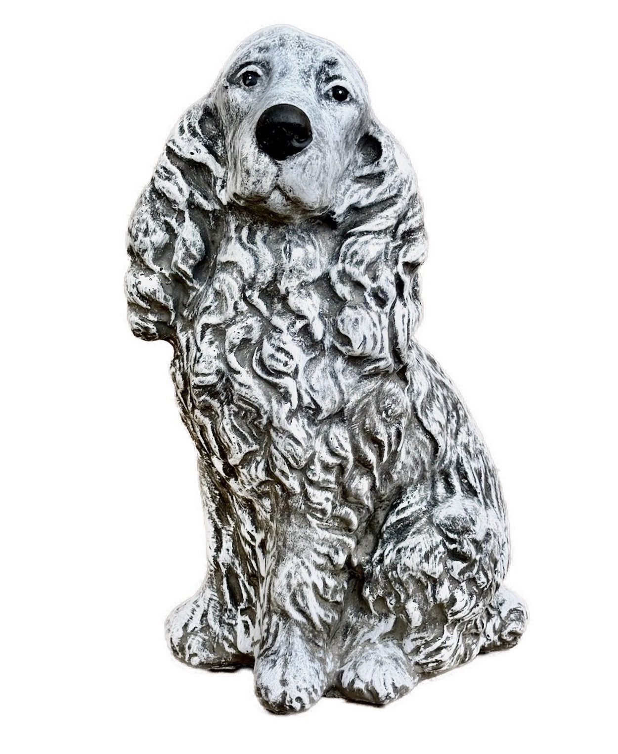 Stone and Style Gartenfigur Steinfigur Cockerspaniel Cocker Spaniel XL 43 cm Höhe - 14,2 kg