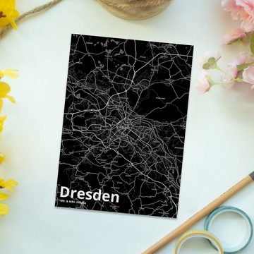 Mr. & Mrs. Panda Postkarte Dresden - Geschenk, Geschenkkarte, Dankeskarte, Stadt, Stadt Dorf Kar