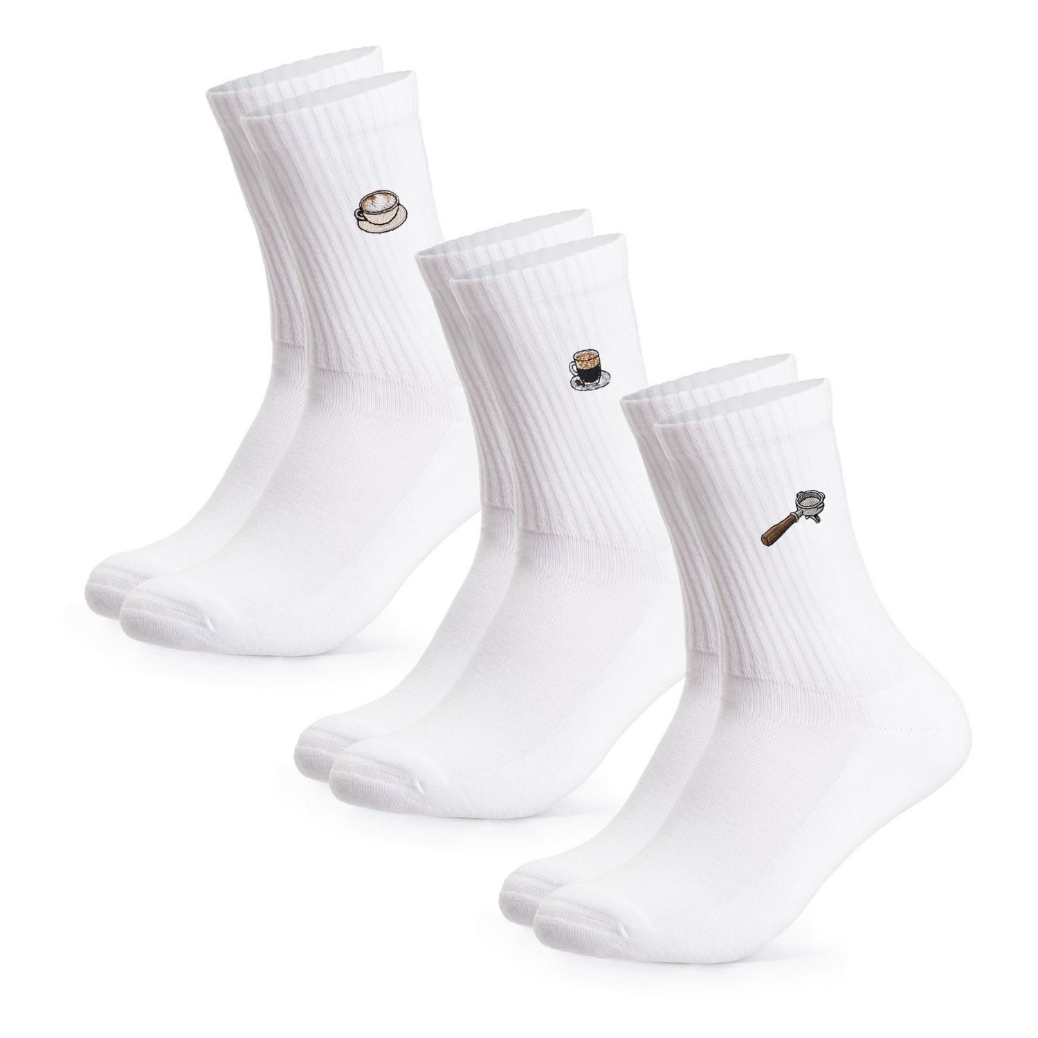 Basicsocken Damen & Herren Motiv Tennissocken 3er Pack (Modell: Robin)
