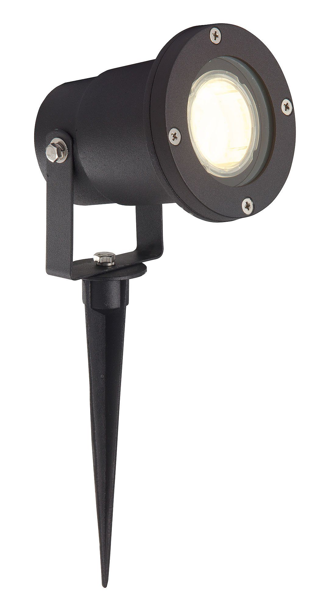 Brilliant Gartenleuchte Janko, LED wechselbar, Warmweiß, LED Außenerdspieß 32cm