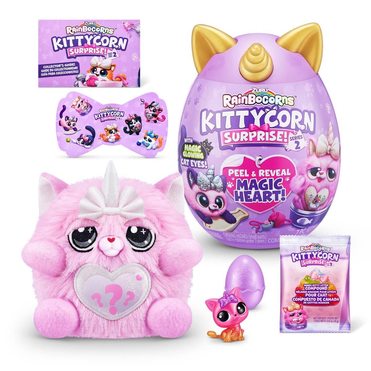 ZURU Plüschfigur Rainbocorns Kittycorn Surprise Serie 7 - Chinchilla-Katze Chai