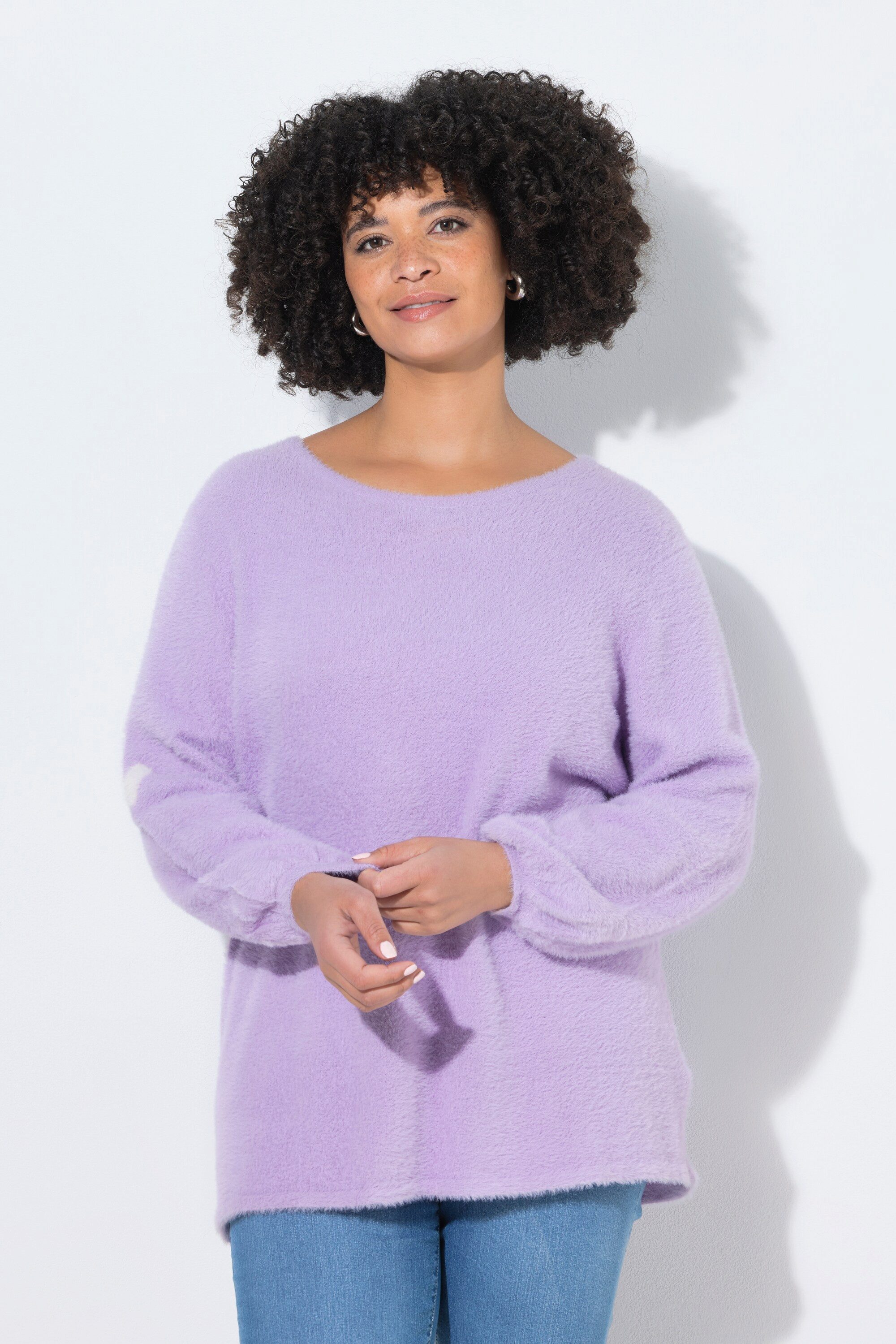 Strickpullover Pullover Straight Fit Fancystrick Ballonärmel