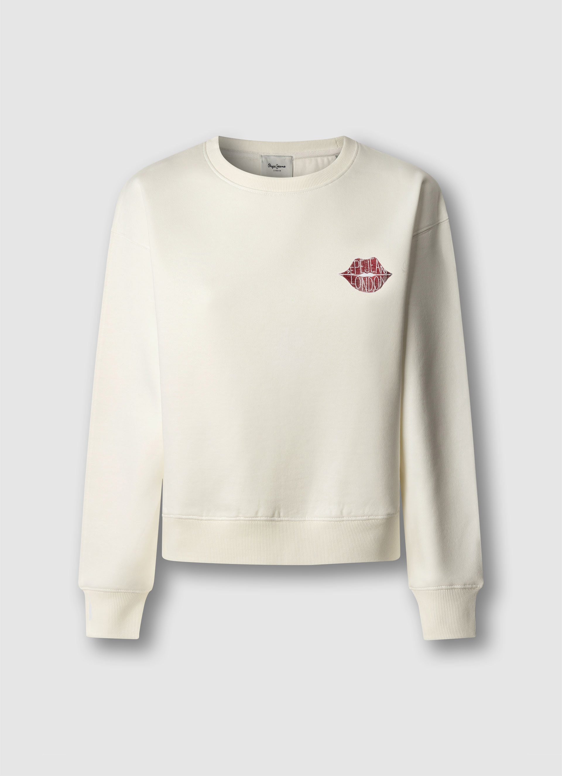 Pepe Jeans Sweatshirt LETHA mit geripptem Rundhals