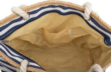 styleBREAKER Strandtasche (1-tlg), Strandtasche mit breiten Streifen und Stern