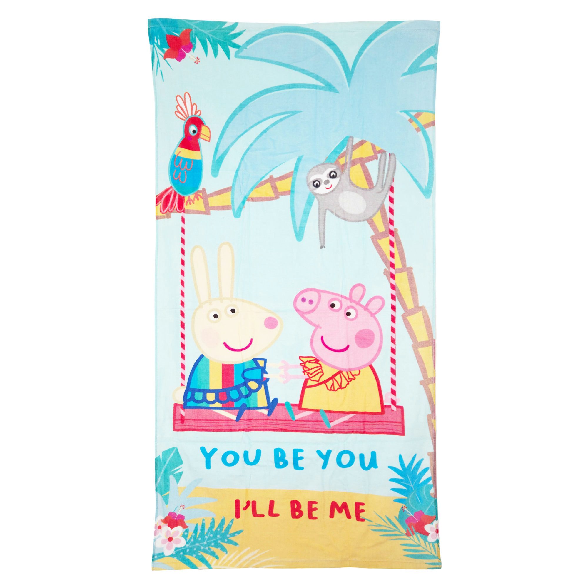 Peppa Pig Strandtuch Peppa Wutz Pig Luisa Löffel Badetuch XL Handtuch 70x14 günstig online kaufen