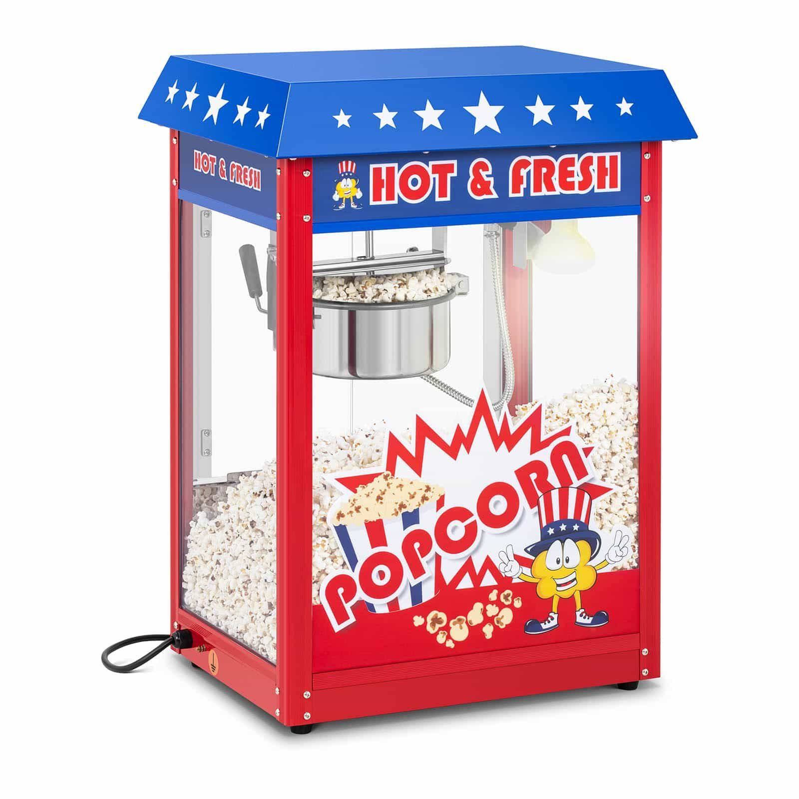 Royal Catering Popcornmaschine Popcornmaschine Popcornmaker Popcornautomat 1600W 5kg/h USA Design