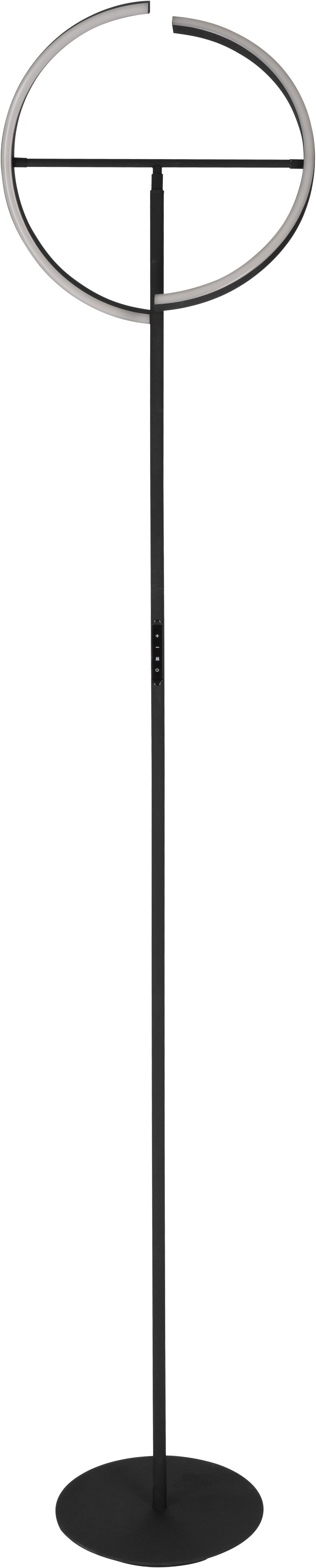 EGLO LED Stehlampe LED Stehlampe CASTELPOTO, schwarz, Touchdimmer, warmweiß, Wohnzimmer, Dimmer, Dimmfunktion, mehrere Helligkeitsstufen, LED fest integriert, Warmweiß, 180 x 40 cm, Sockel 28 cm, 2 x 8,8 Watt, Stehleuchte, Fluter