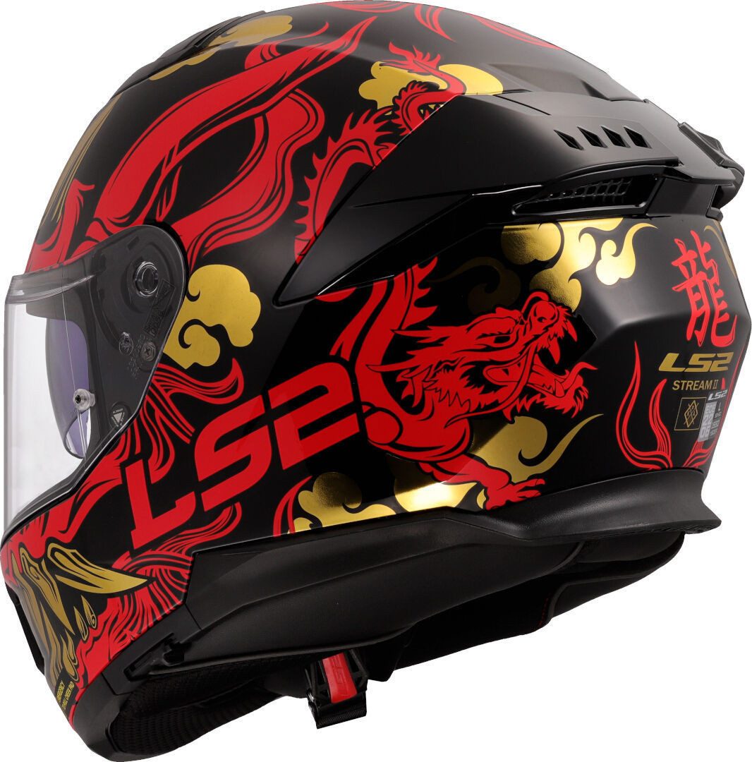 LS2 Motorradhelm FF808 Stream II Drako Helm, Vorbereitet Für Kommunikationssystem,integriertes Sonnenvisier