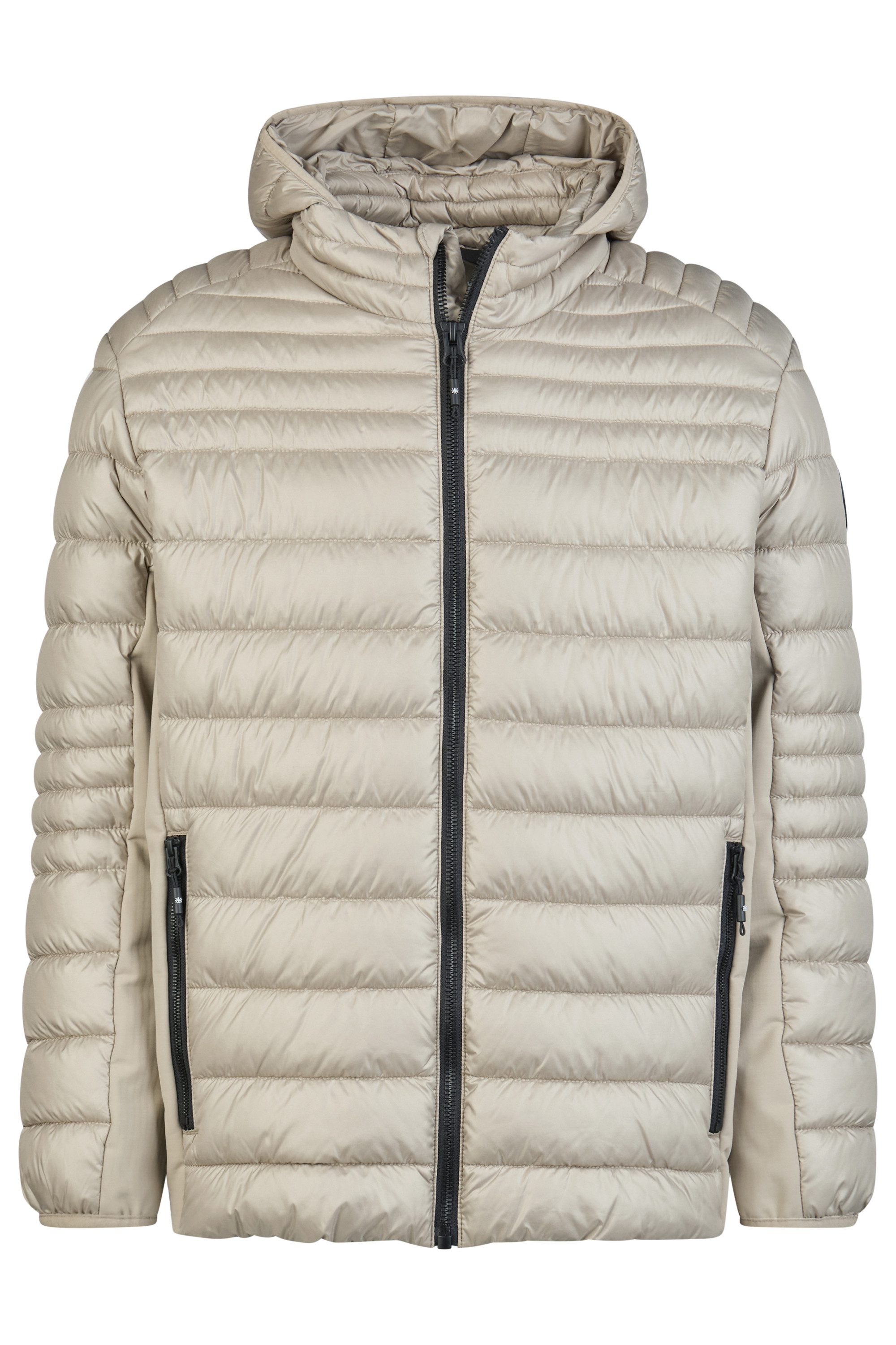 Calamar Steppjacke Wattierte Material Mix Jacke mit Kapuze