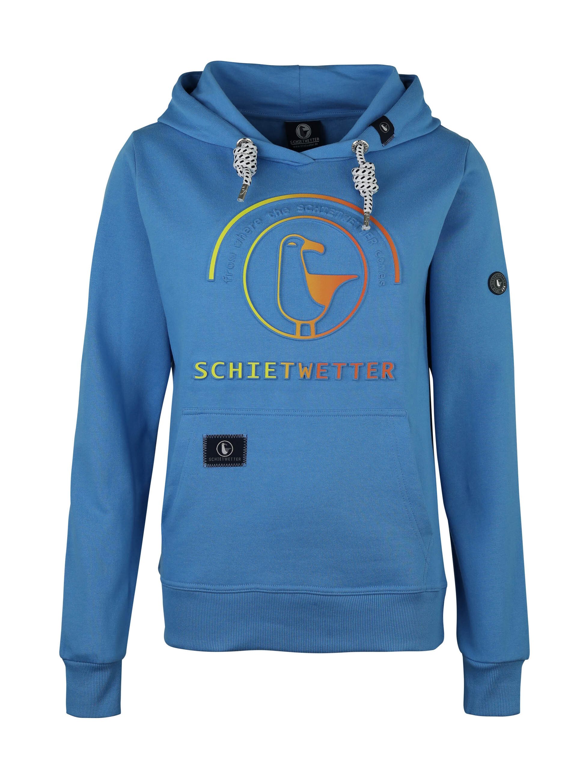 Kapuzenpullover Damen Hoodie Tamara modisch, 3D-Prägedruck, bequem