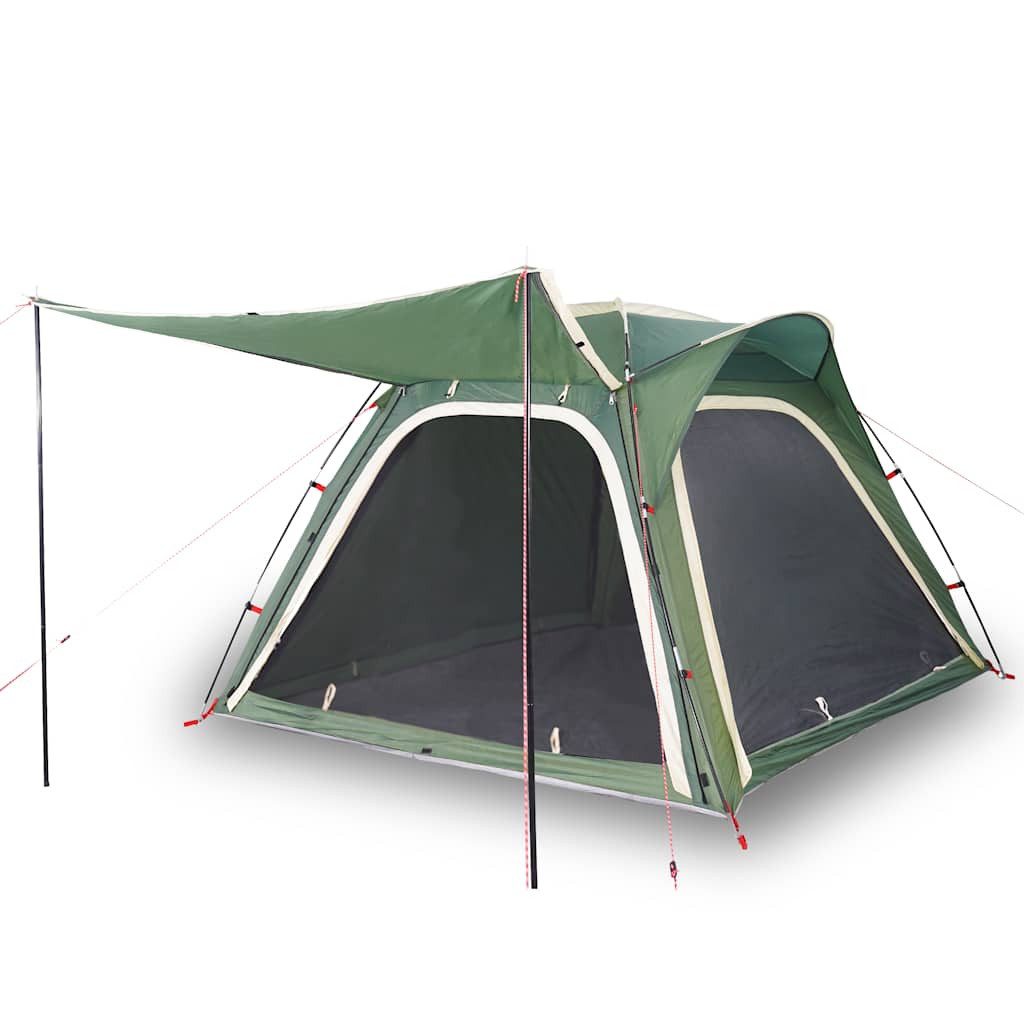 Kuppelzelt Campingzelt 4 Personen Grün Quick Release Wasserfest