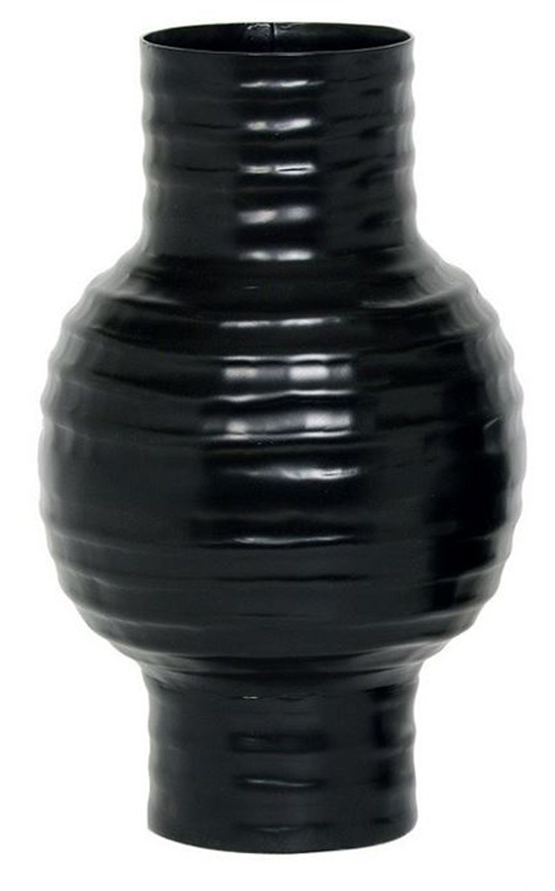 LaCasa Dekovase Moderne Vase bauchig Alu matt schwarz 20x20x28cm (1 St)