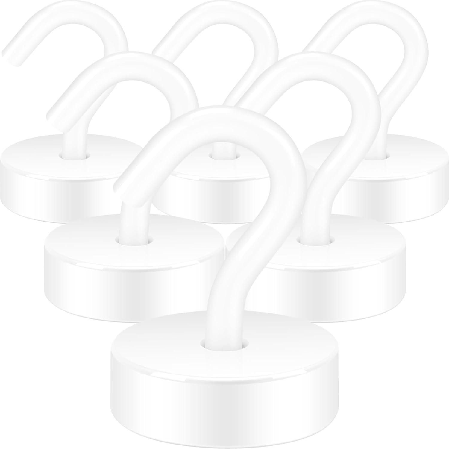 LuxusKollektion Magnet-Werkzeugleiste Magnethaken Magnet 18kg Neodym Spind 18kg Magnethaken Weiß