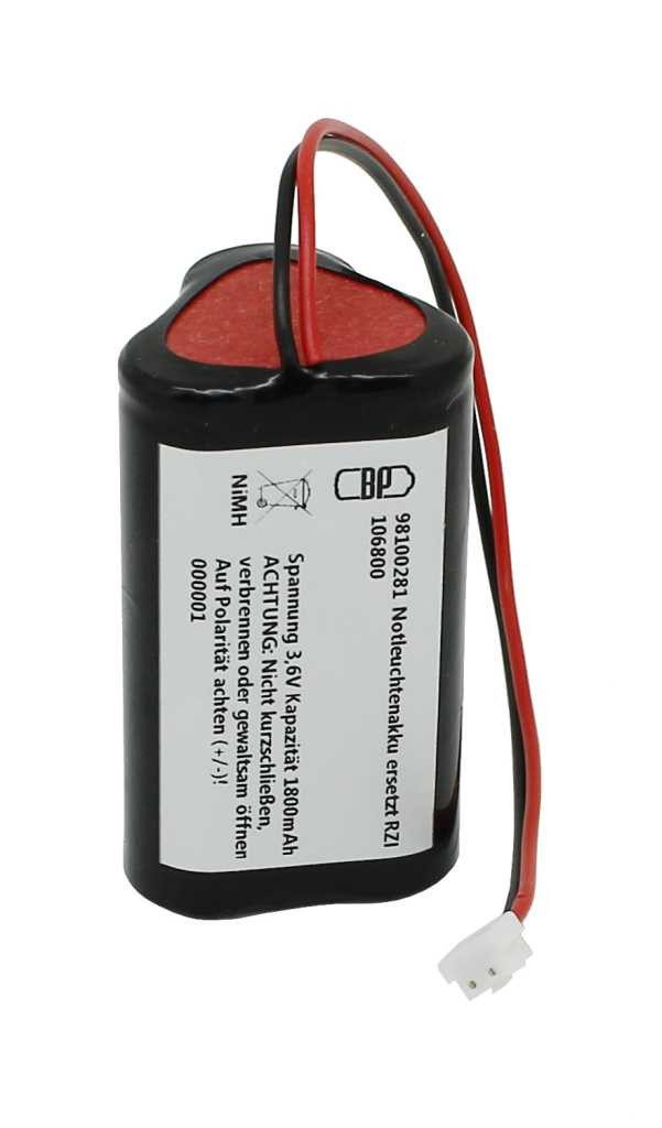 AccuCell Notleuchtenakku NiMH 3,6V 1800mAh D1x3 Mignon AA mit Kabel und Stecke Akku 1800 mAh (3,6 V)