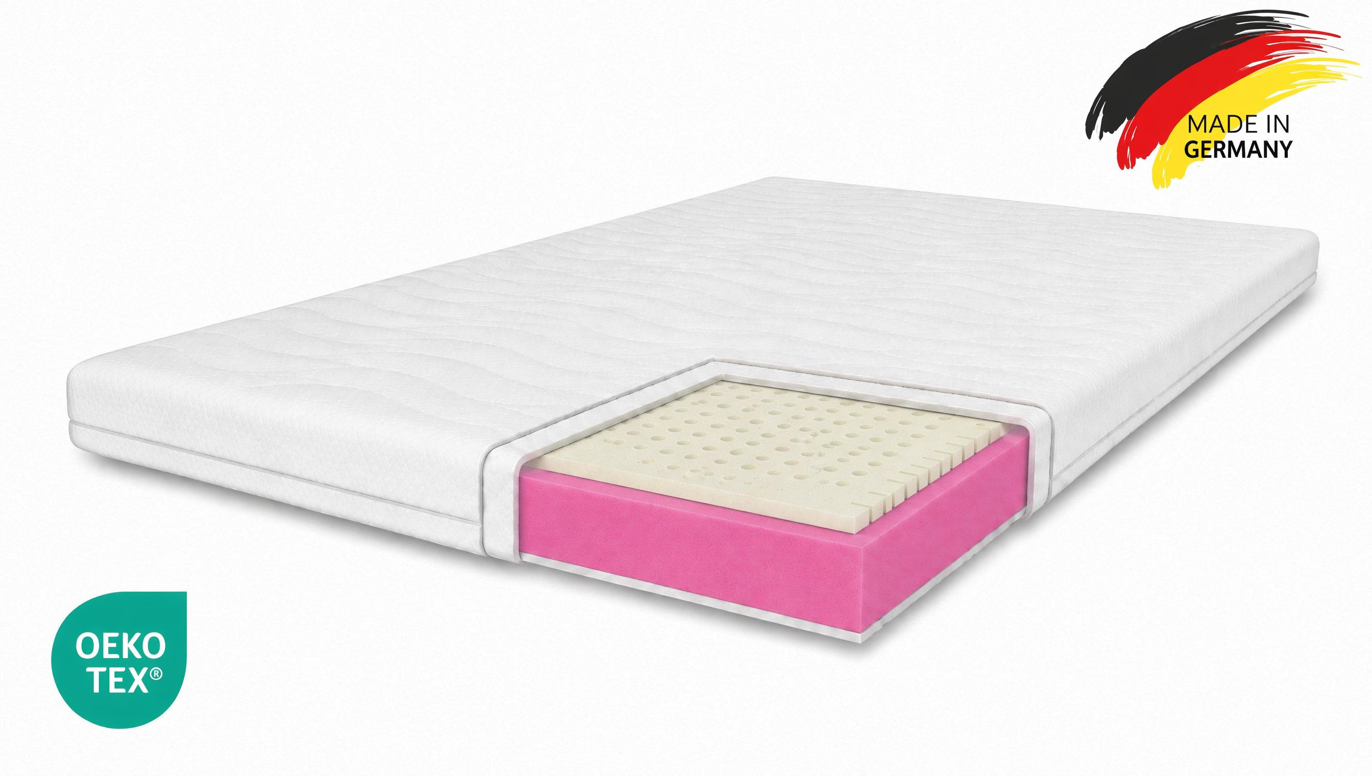 MARPUR, Topper Topper TOP5 Latex (5 cm), wendbare Matratzenauflage mit Latex-Memory, 5 cm hoch, Latex, H3 (mittelfest), antiallergischer Bezug, für Sofa & Bett, Farbauswahl