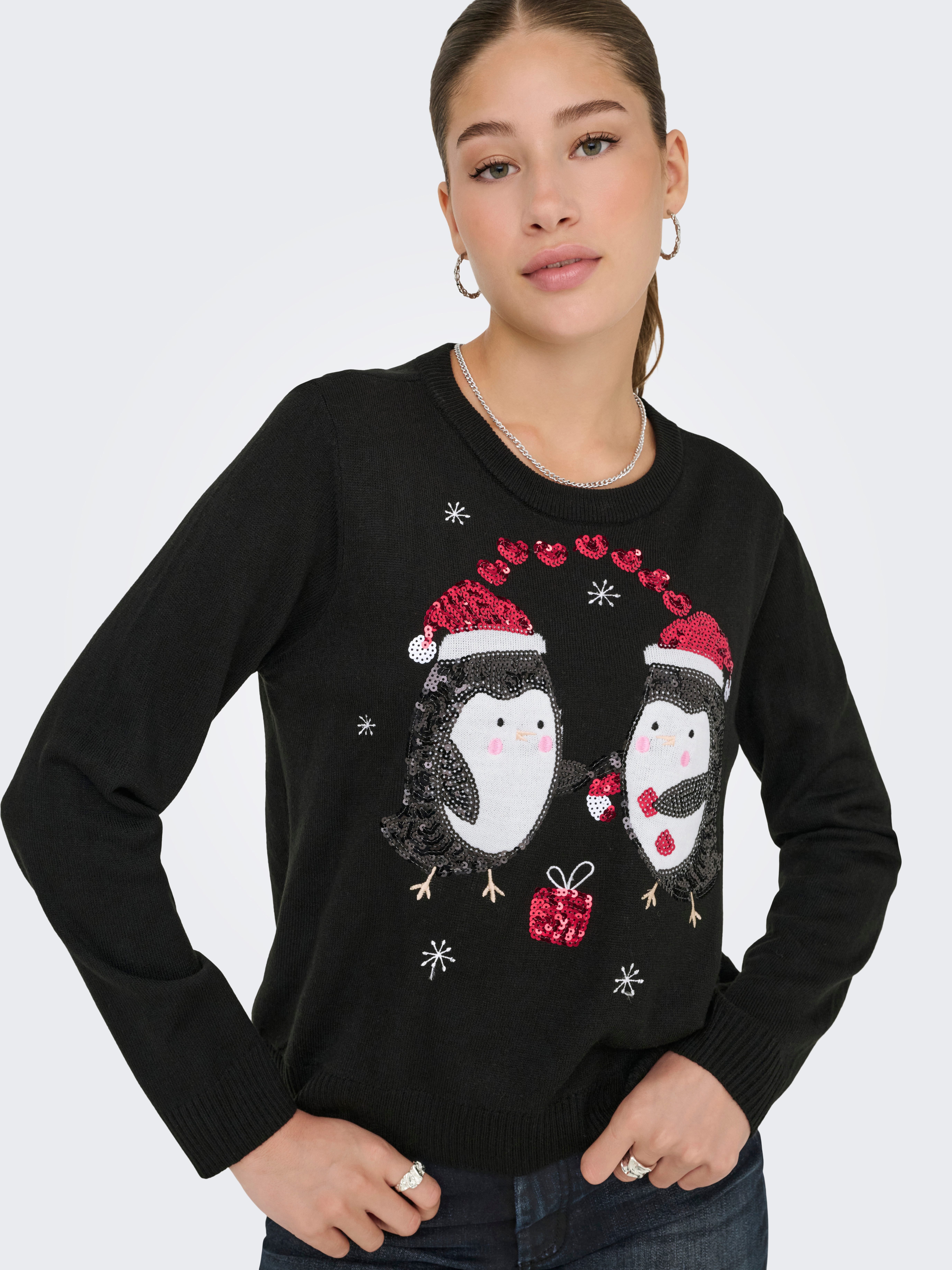 ONLY Weihnachtspullover ONLXMAS SHINE LS ONECK KNT
