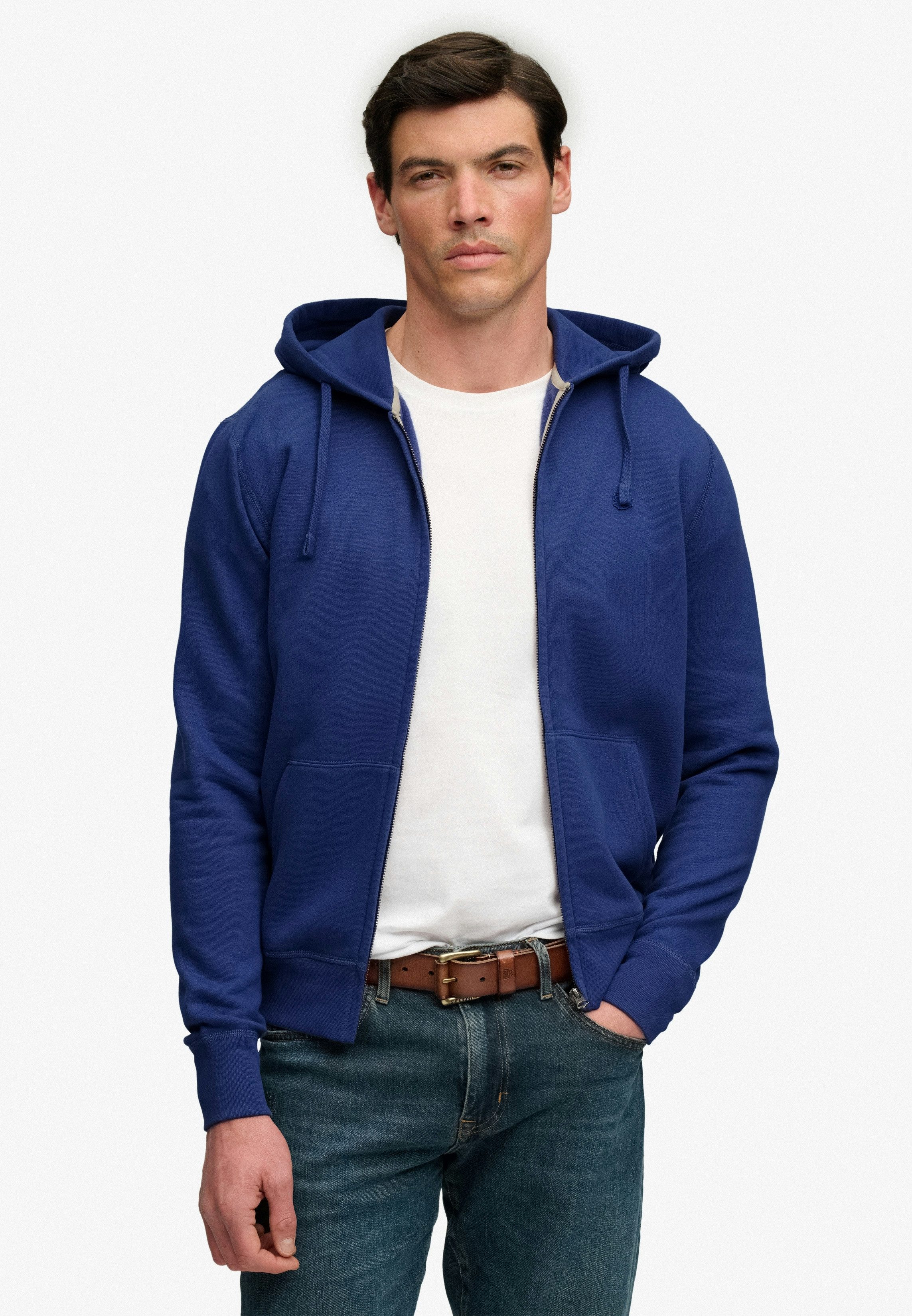 Superdry Kapuzensweatjacke ESSENTIAL SDCO LOGO ZIPHOOD Baumwollmischung, regular fit – Bild 3 von 5