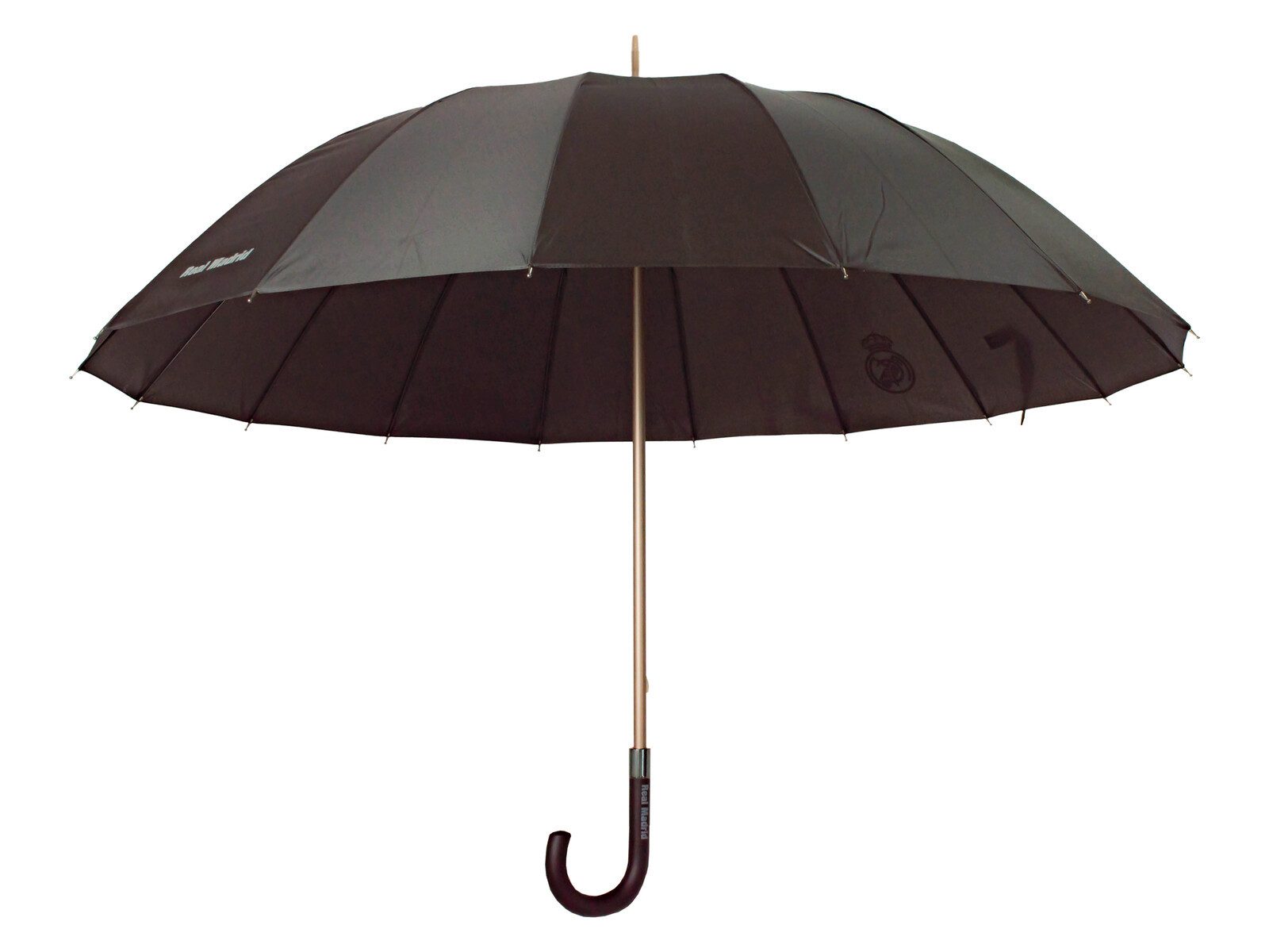 Real Madrid Stockregenschirm 111 × 94 × 94 cm mit 16 Streben stabiler Schirm für Wind und Regen