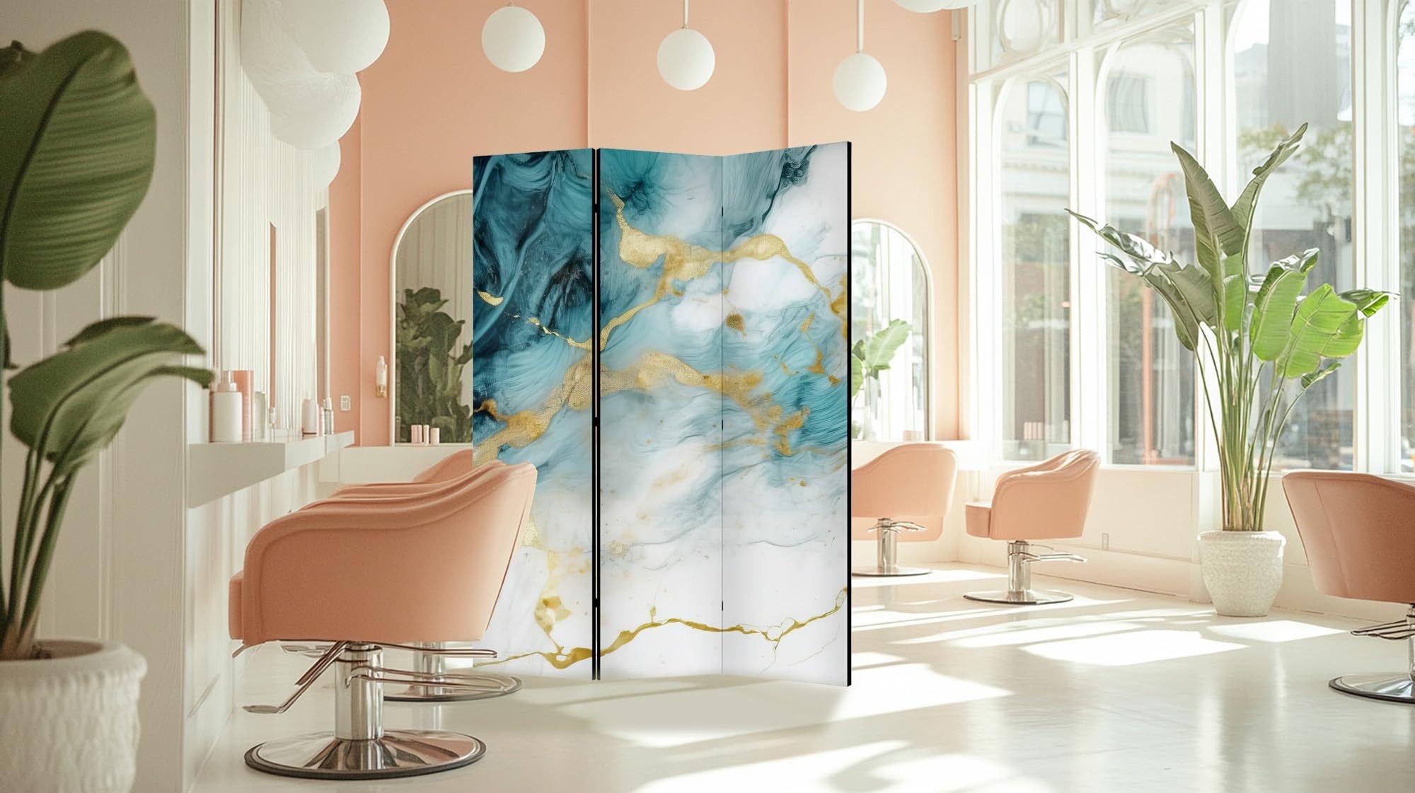 framed concept Paravent, Raumteiler Holz Struktur, 135x172 & 225x172 cm, ein- oder beidseitig