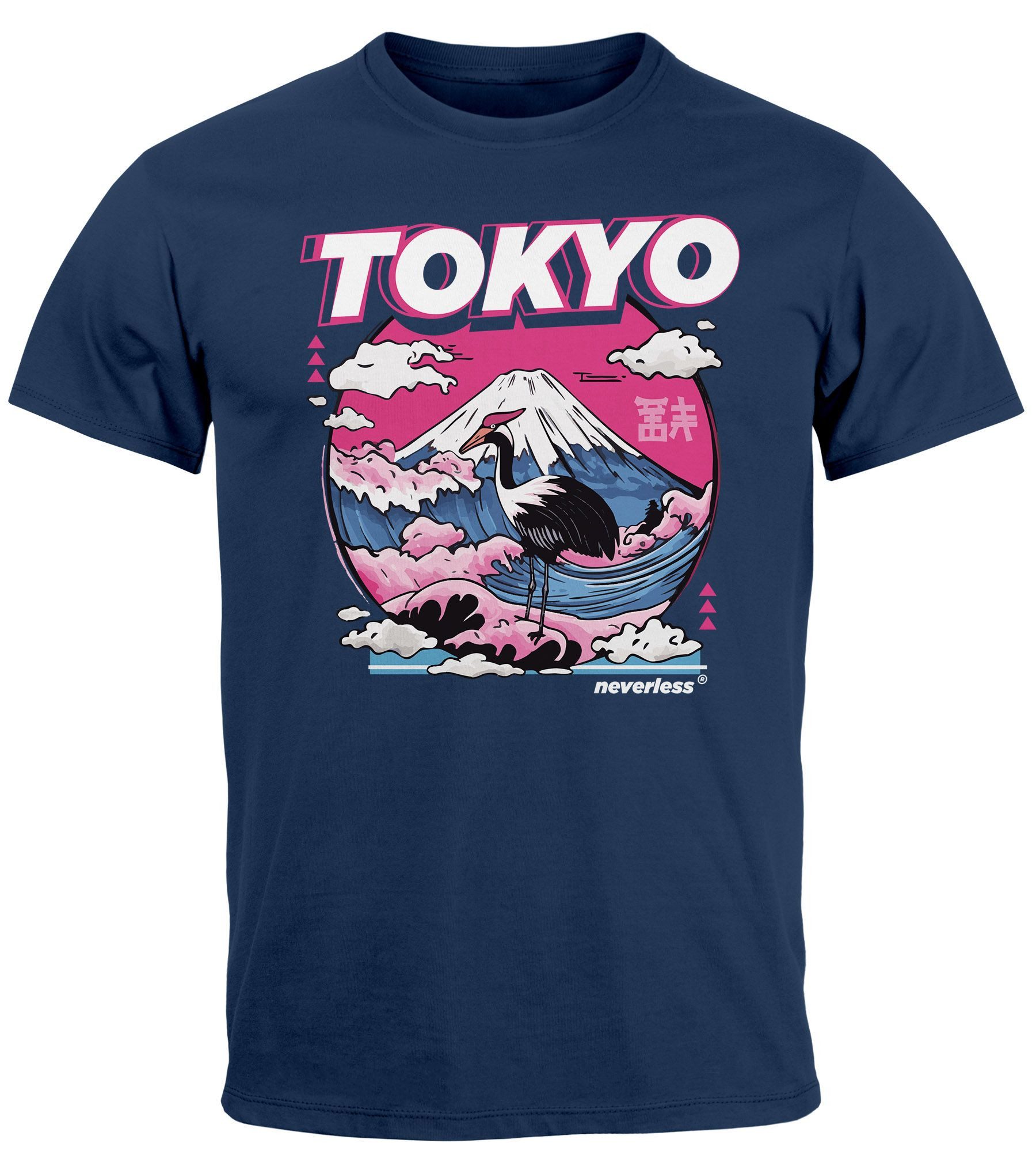 Neverless Print-Shirt Herren T-Shirt Tokyo Japan günstig online kaufen