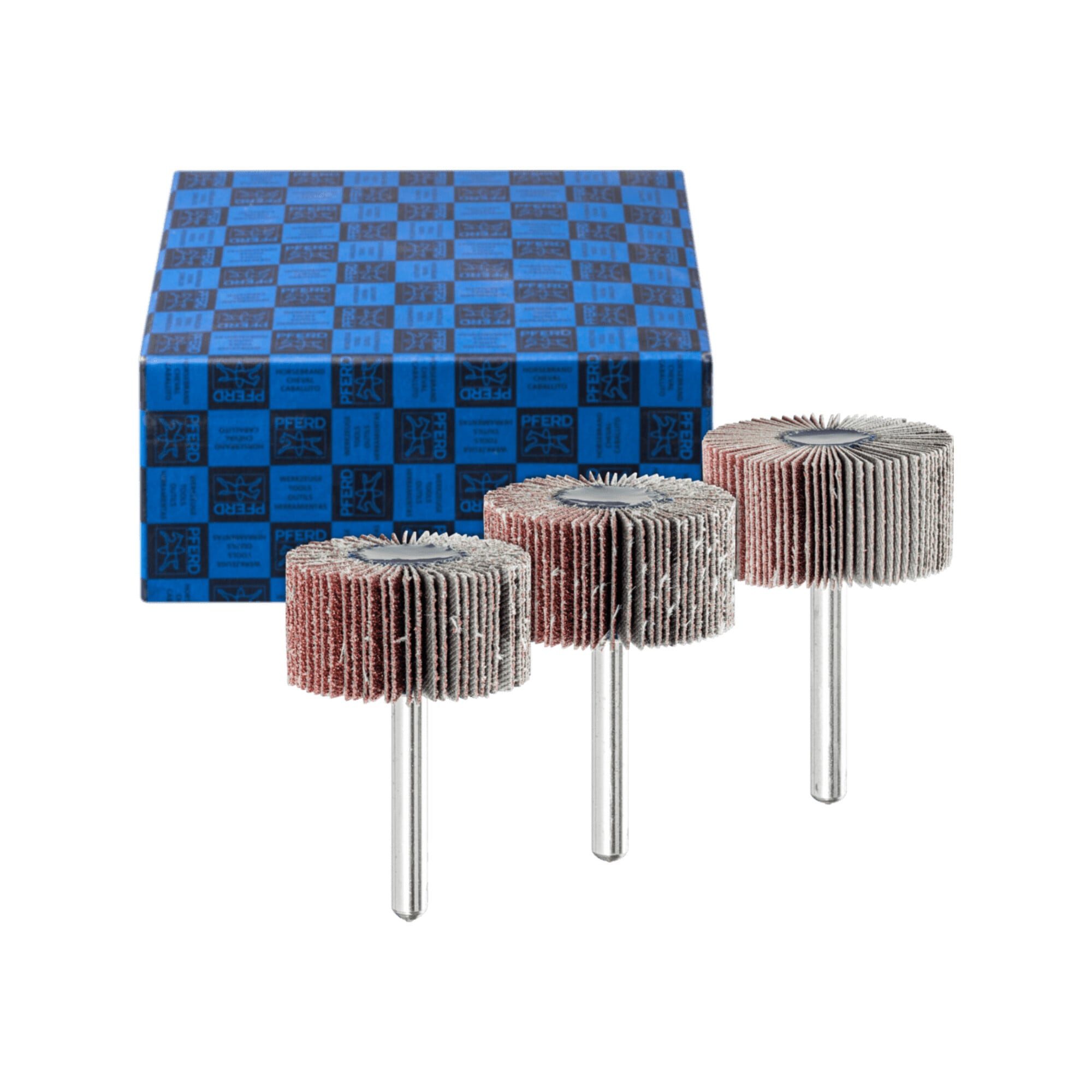 Pferd Fächerscheibe PFERD TOOLS Fächerschleifer-Set 3-tlg. Korund Ø 40x20mm Schaft-Ø 6 mm