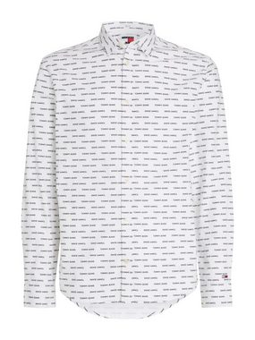 Tommy Jeans Langarmhemd TJM REG CRITTER SHIRT mit Allover-Logoschriftzügen